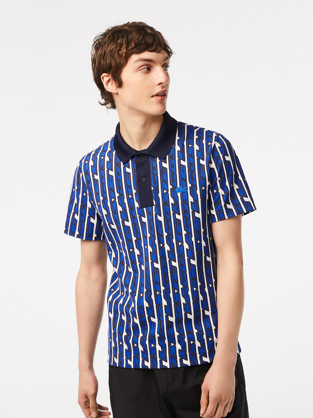 

Lacoste Typography Printed Polo Collar T-shirt, White