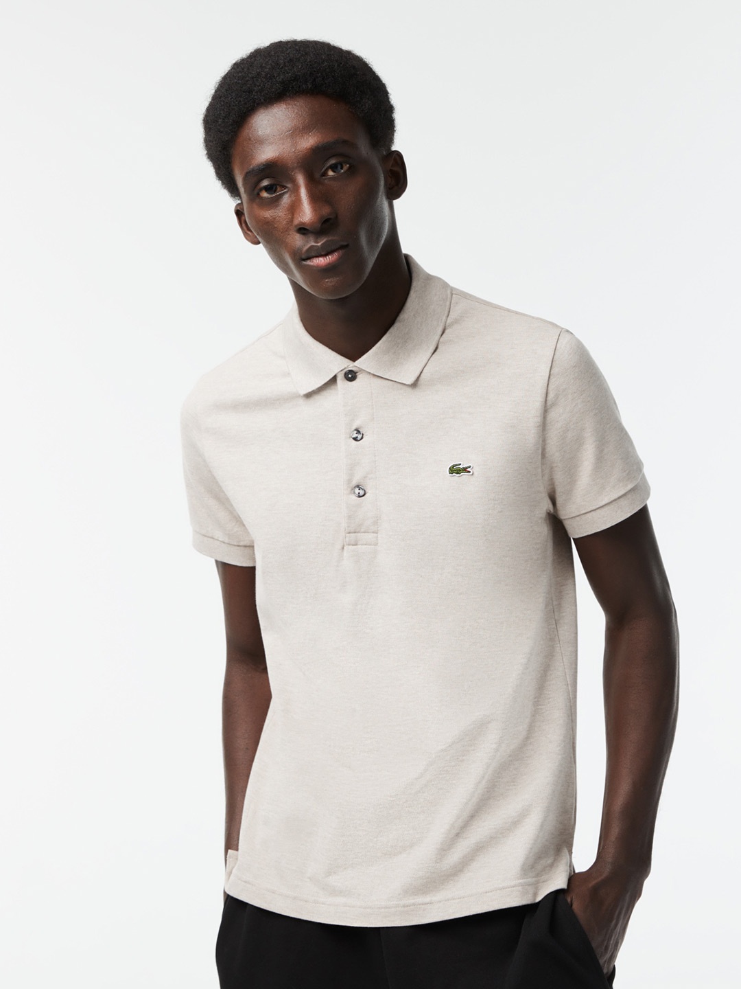 

Lacoste Polo Collar Slim Fit T-shirt, Beige