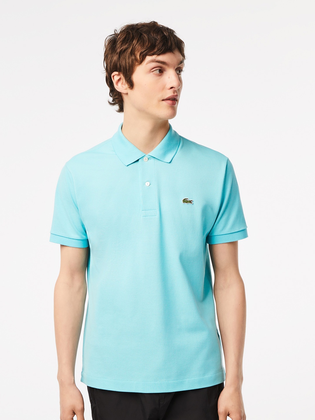

Lacoste Polo Collar Short Sleeves Pure Cotton T-shirt, Turquoise blue