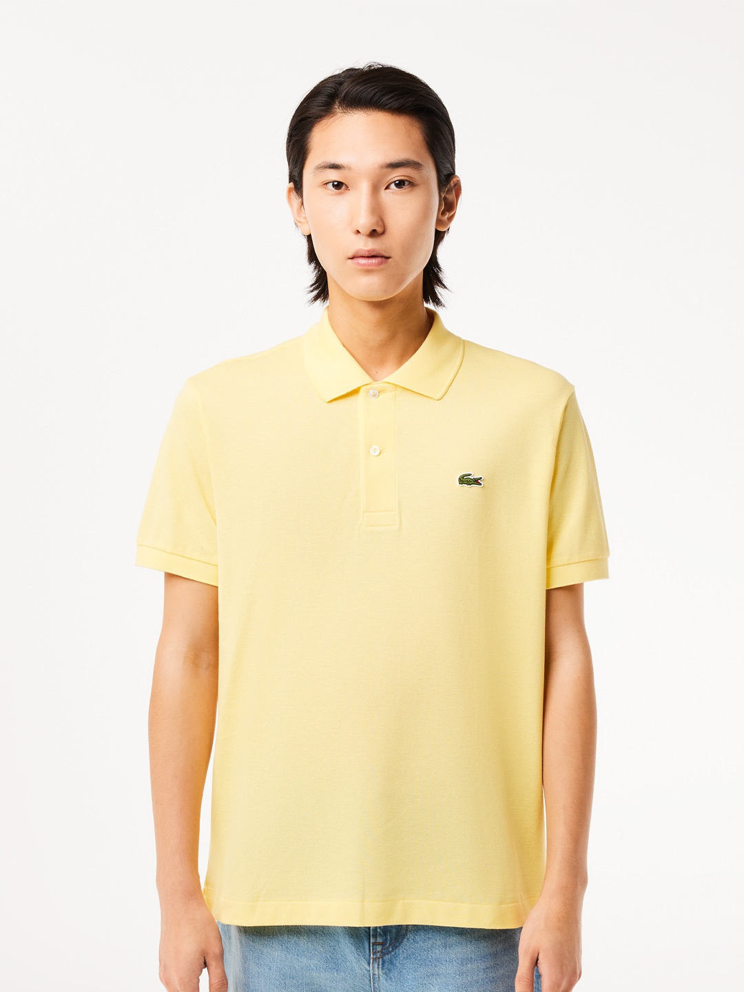 

Lacoste Men Applique Polo Collar Pure Cotton T-shirt, Yellow