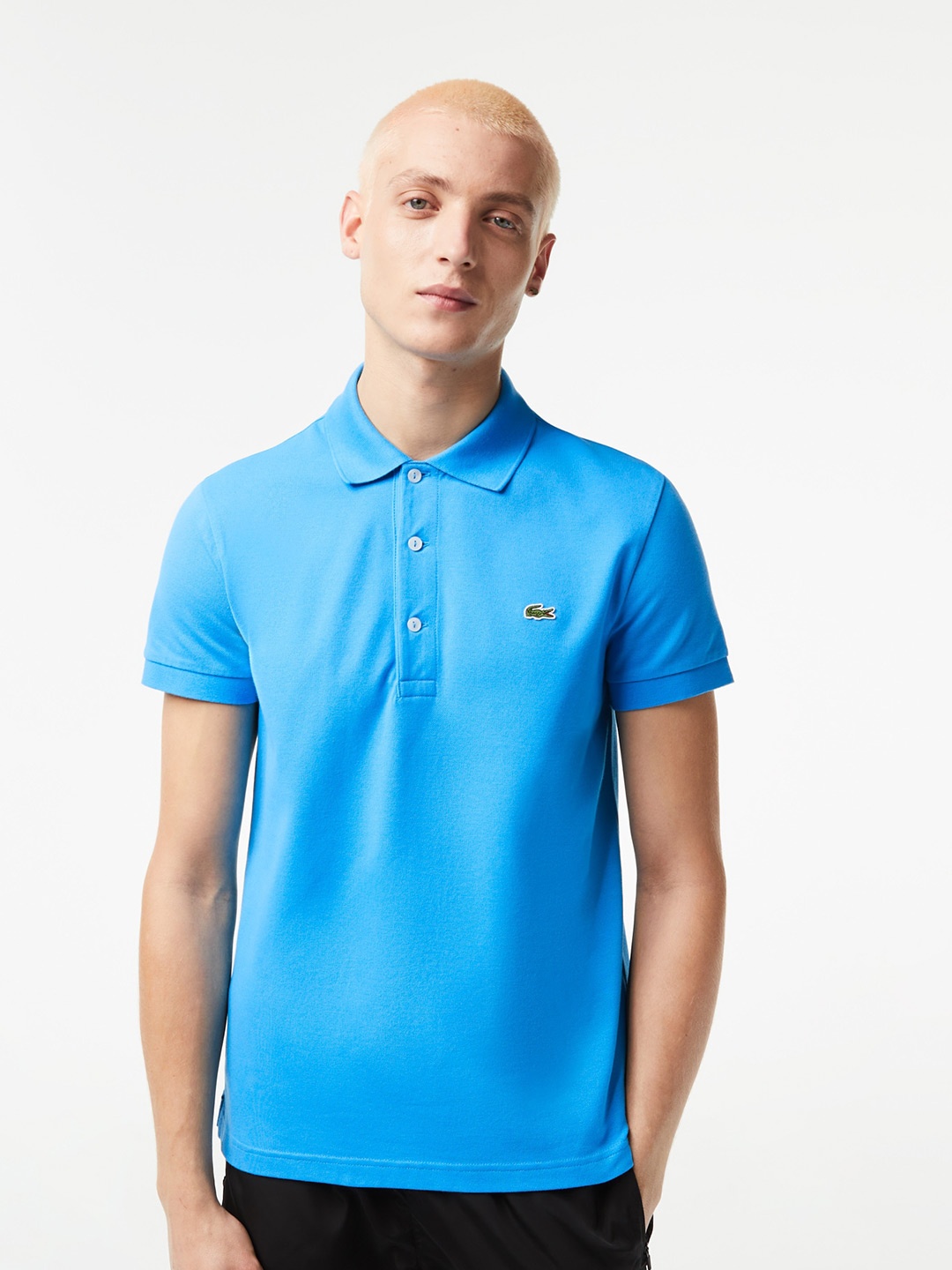 

Lacoste Men Cotton Polo Collar Slim Fit Sports T-shirt, Blue