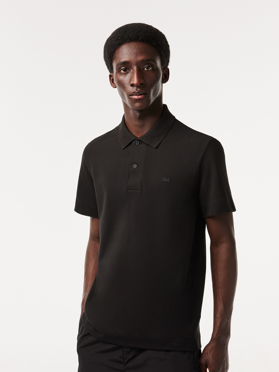

Lacoste Men Cotton Polo Collar Sports T-shirt, Black