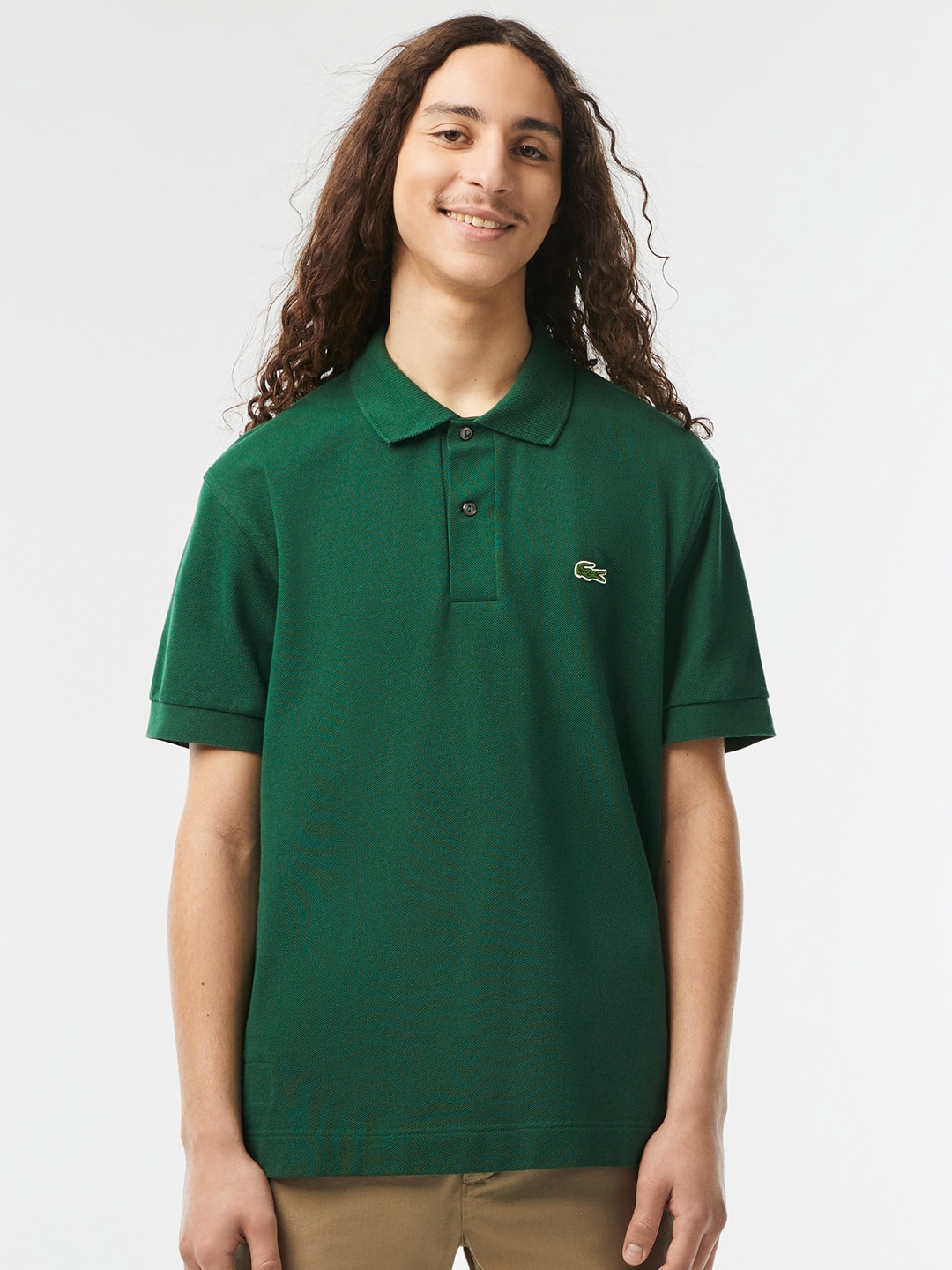 

Lacoste Men Organic Cotton Polo Collar T-shirt, Green