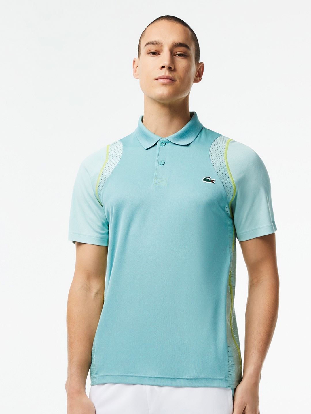 

Lacoste Regular Fit Recycled Raglan Sleeves Polo Collar T-shirt, Blue