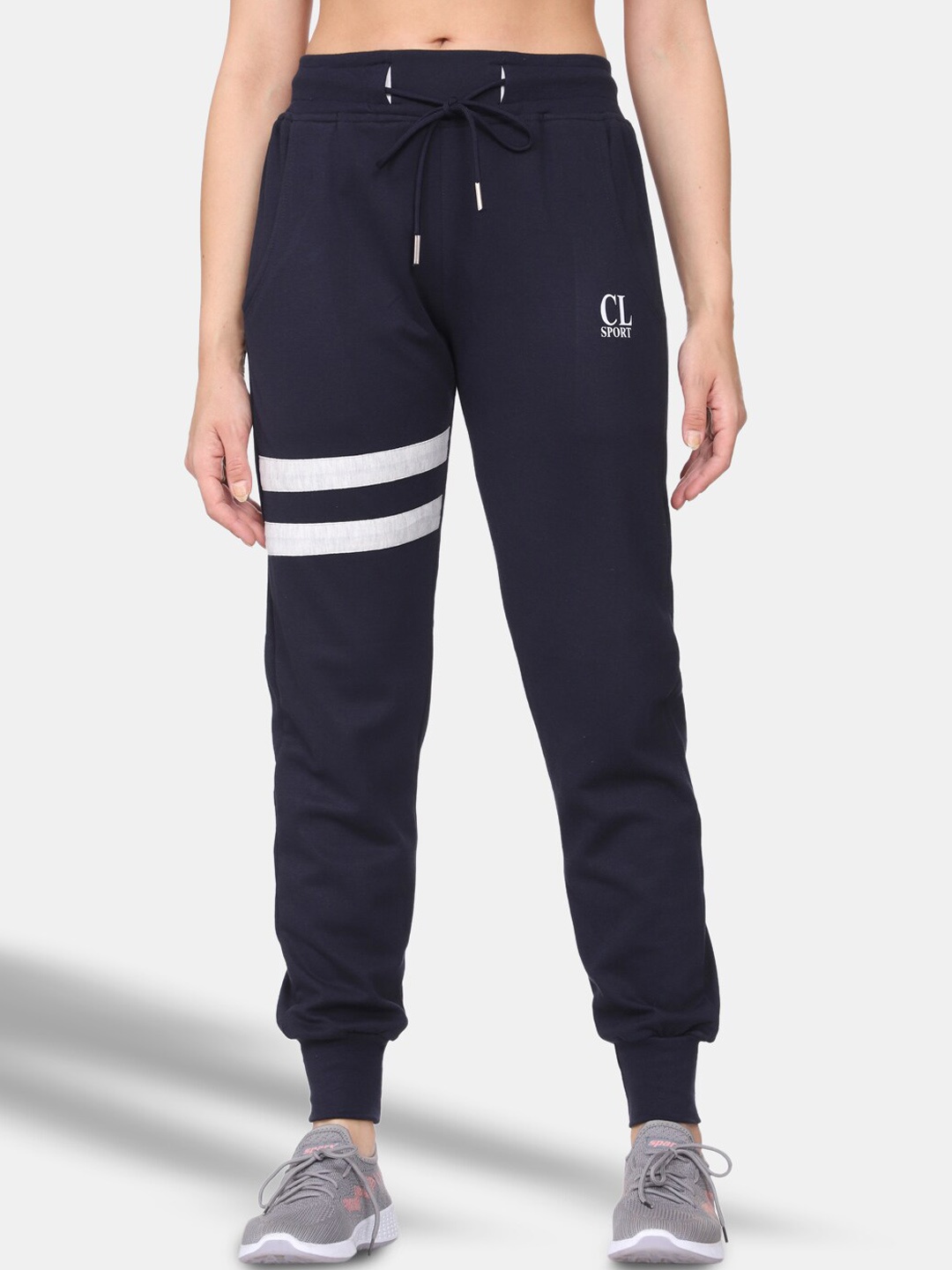 

CL SPORT Women Colourblocked Details Jogger, Navy blue