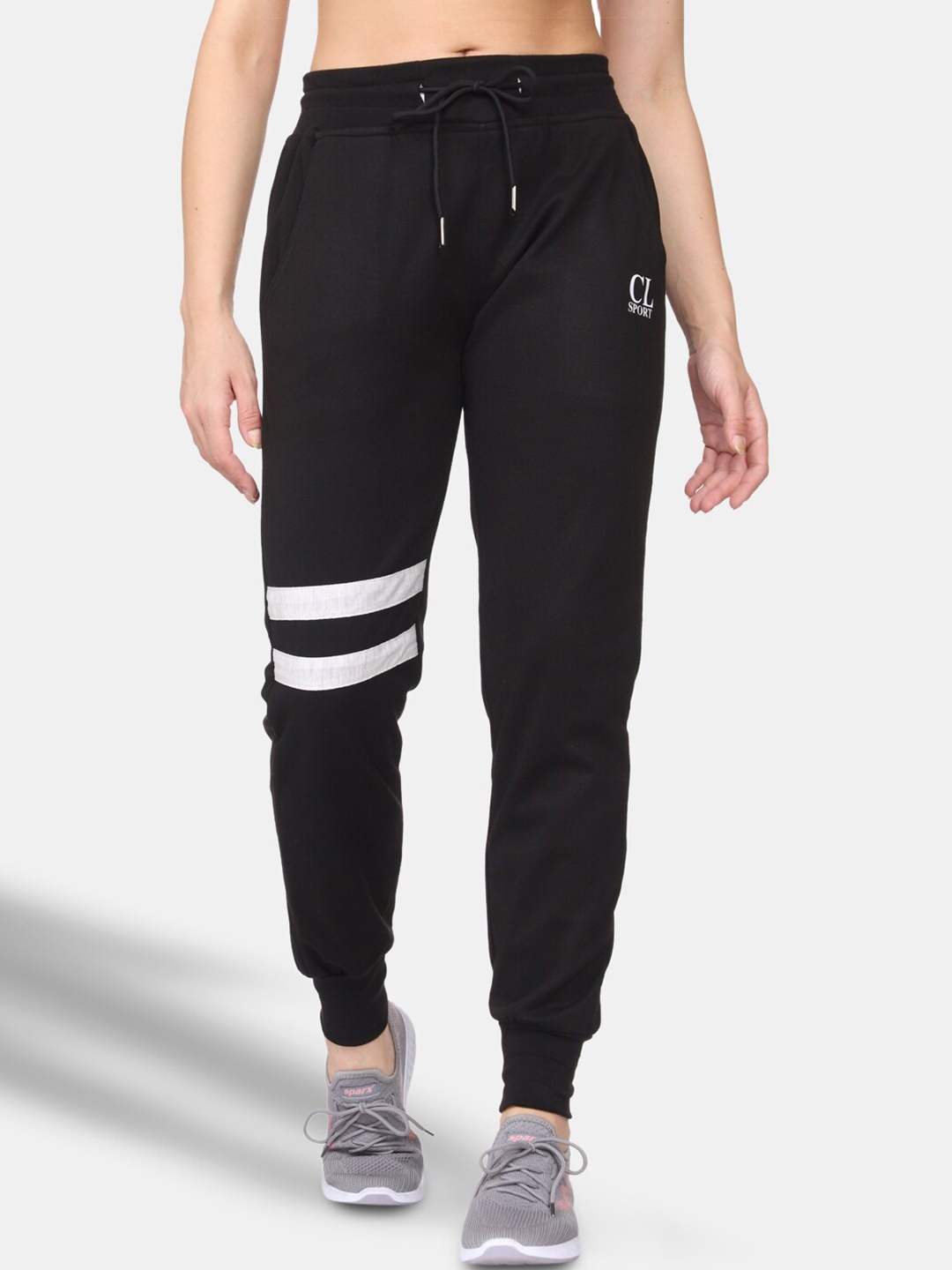 

CL SPORT Women Colourblocked Joggers, Black