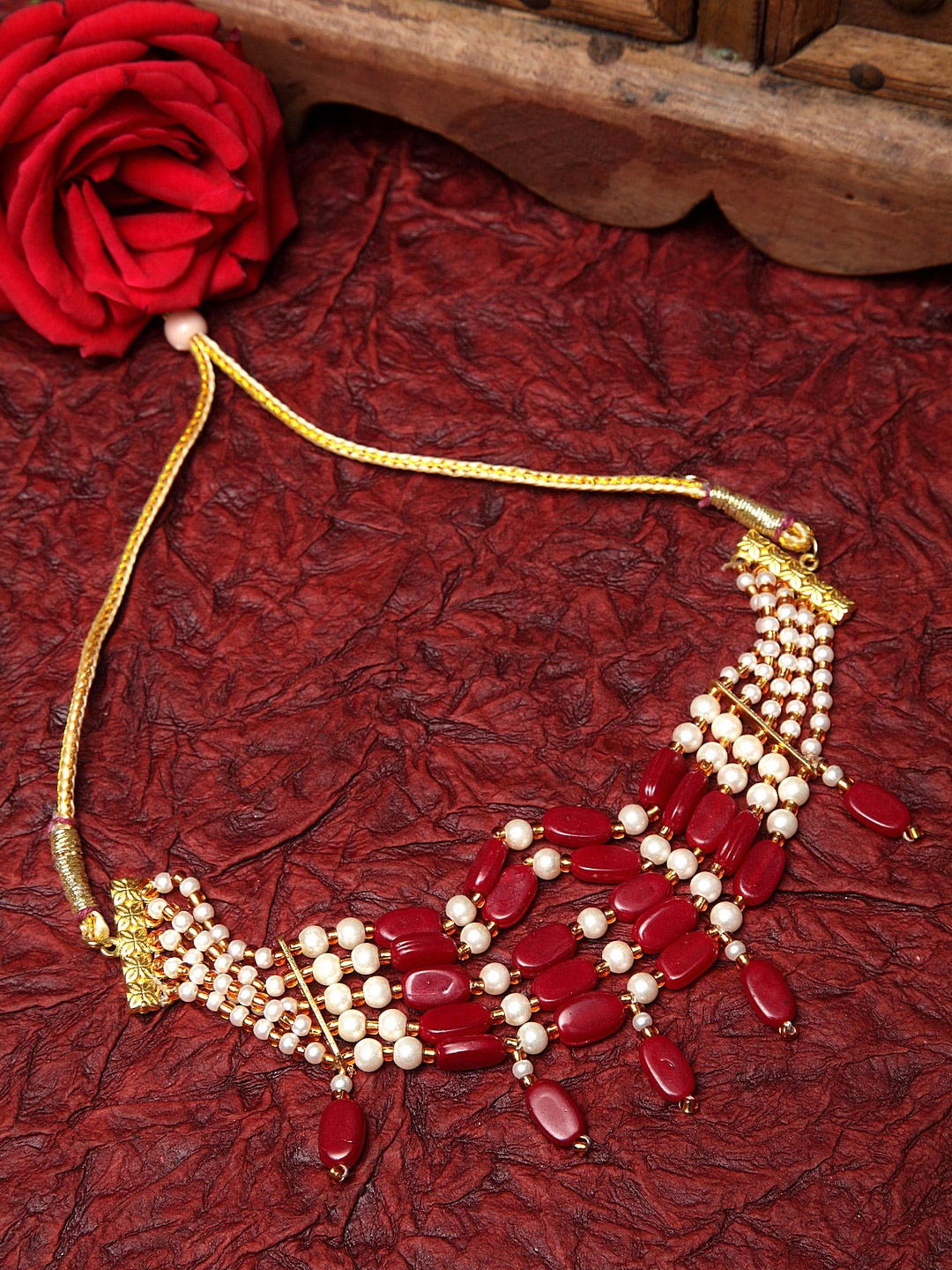 

Moedbuille Brass Gold-Plated Choker Necklace