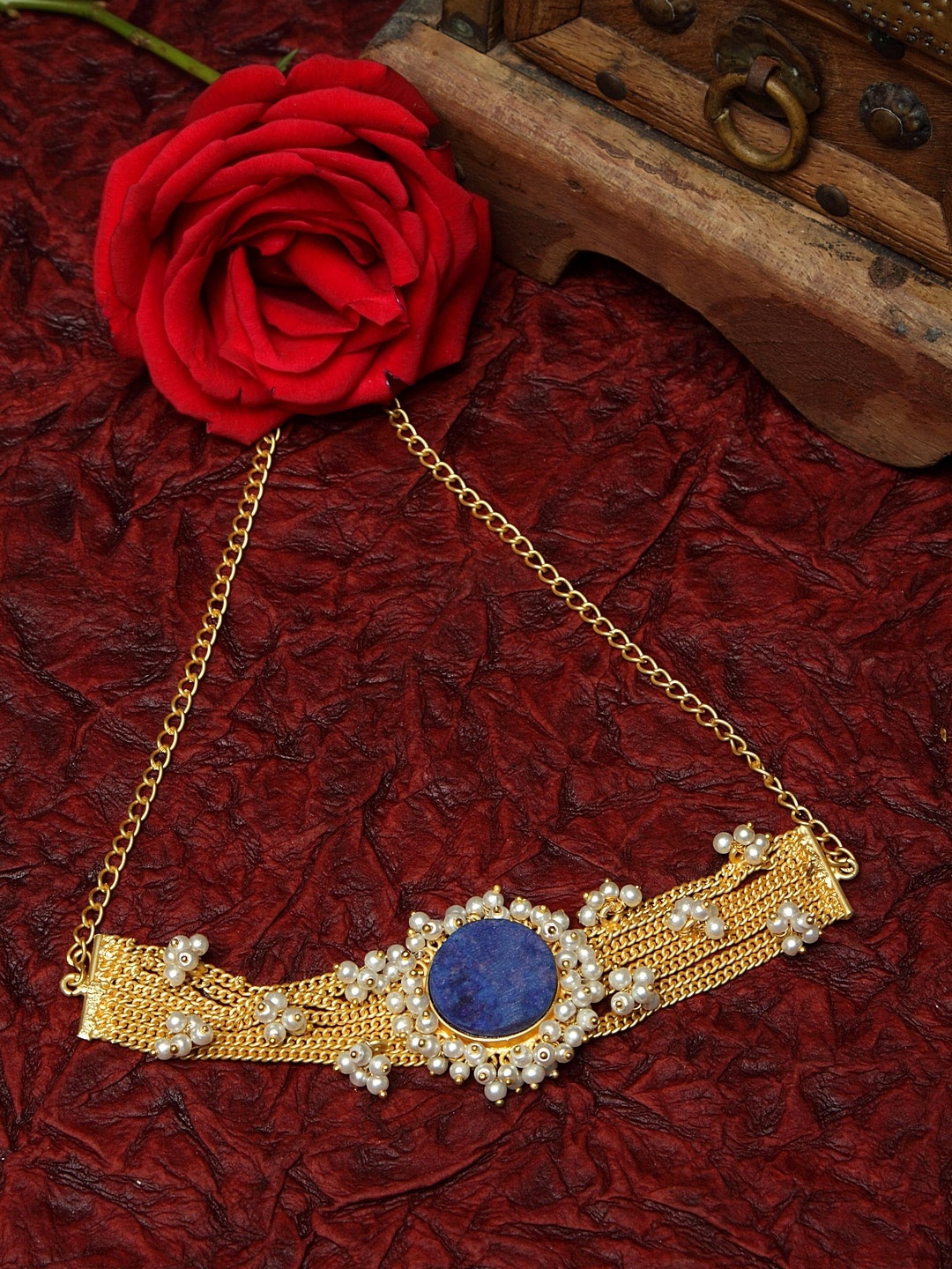 

Moedbuille Brass Gold-Plated Choker Necklace