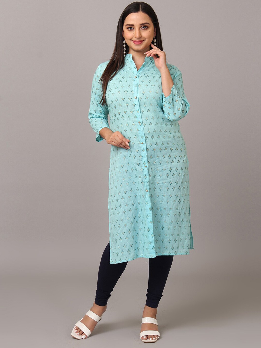 

NAYRA Ethnic Motifs Printed Kurta, Blue