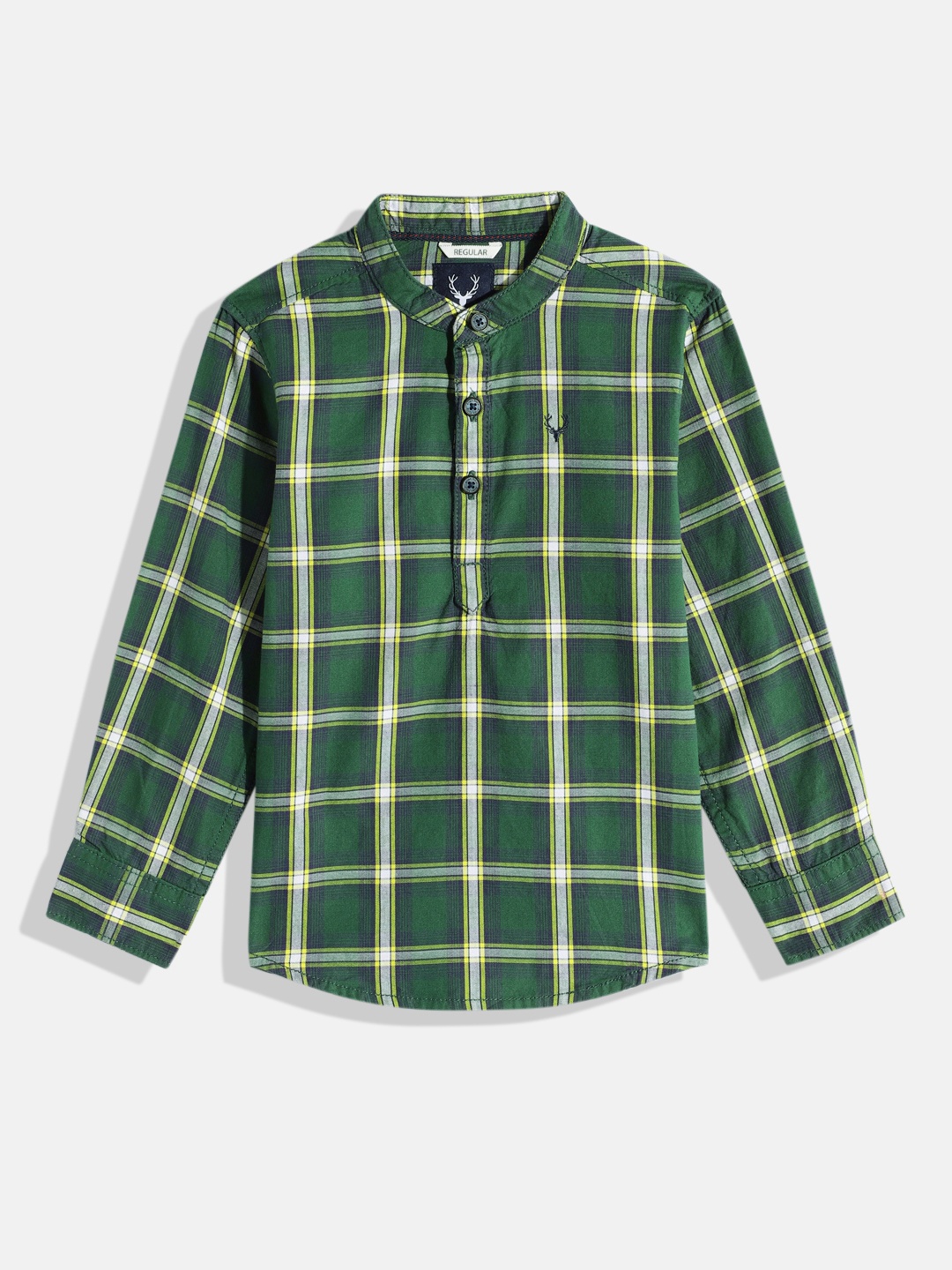 

Allen Solly Junior Boys Tartan Checked Pure Cotton Casual Shirt, Green