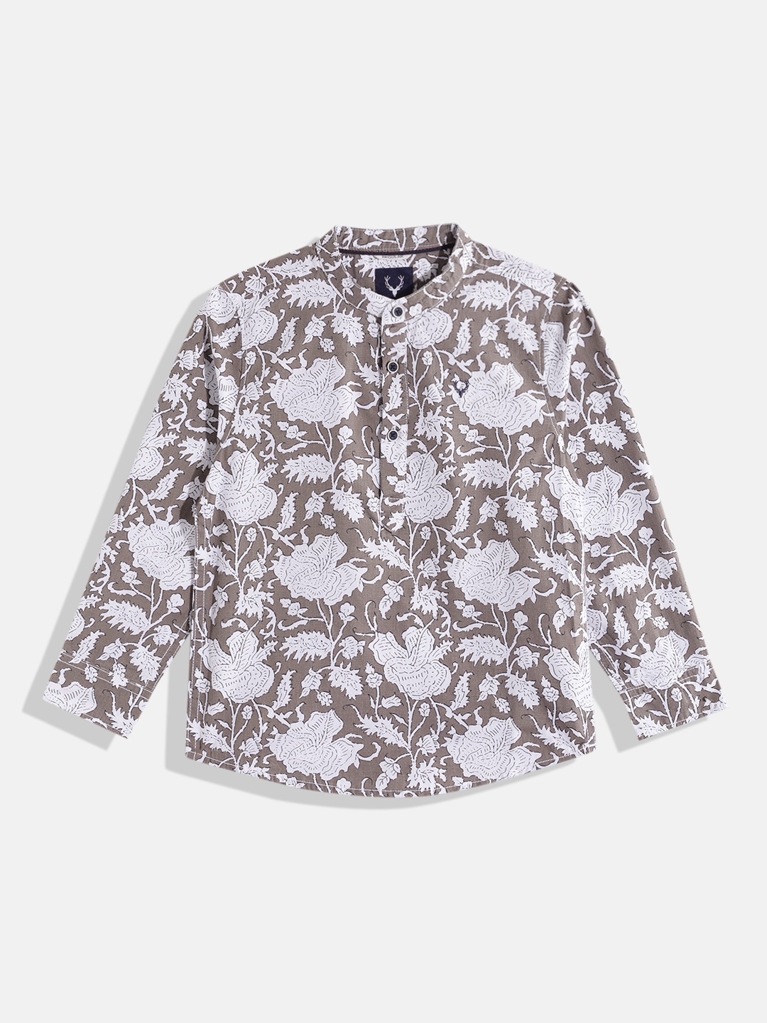 

Allen Solly Junior Boys Floral Print Pure Cotton Casual Shirt, Brown