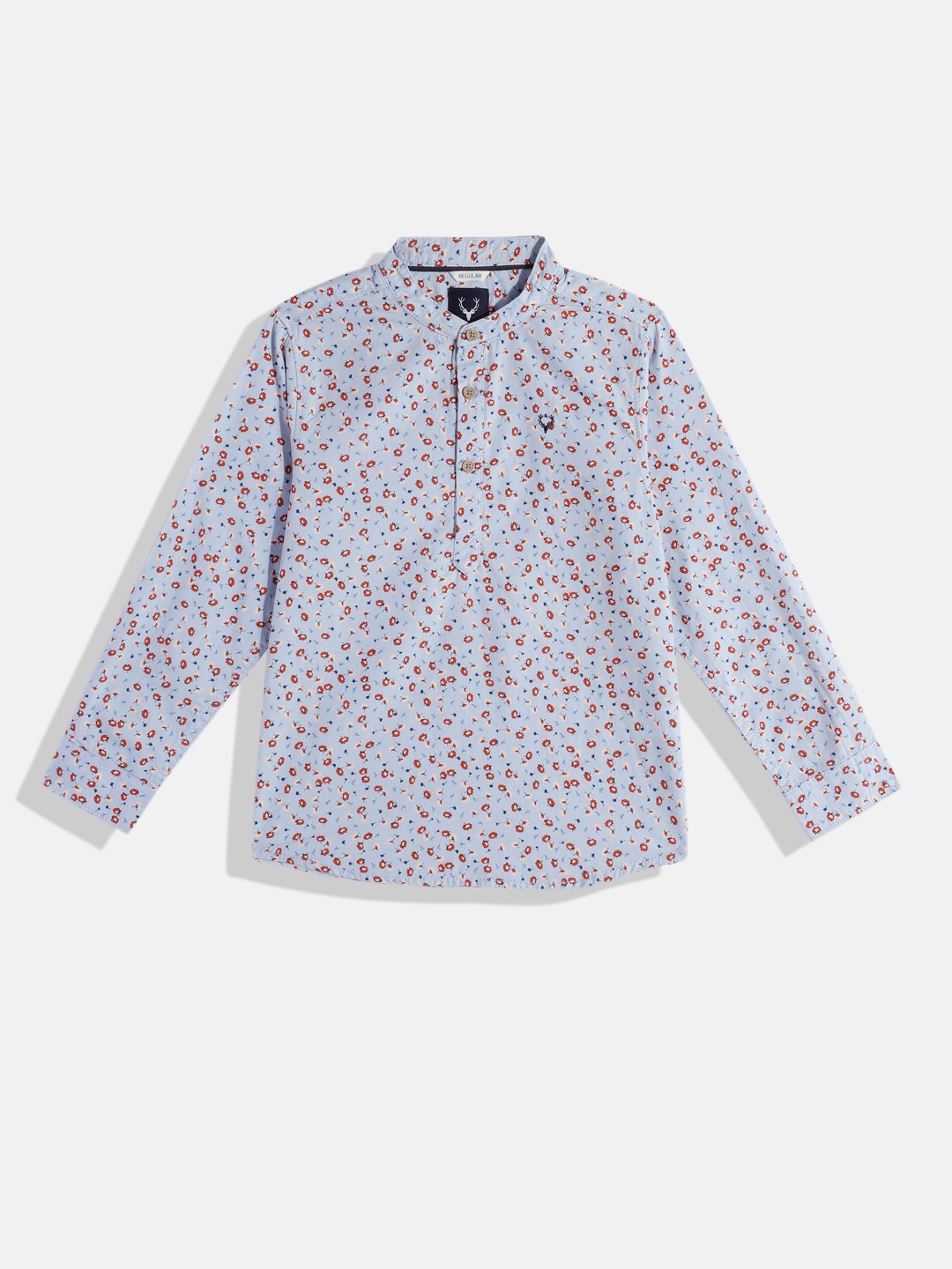 

Allen Solly Junior Boys Floral Printed Pure Cotton Casual Shirt, Blue