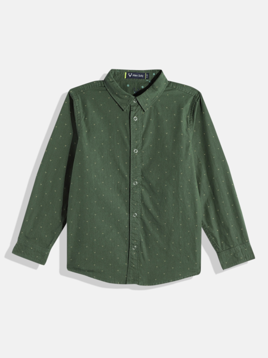 

Allen Solly Junior Boys Micro Ditsy Printed Pure Cotton Casual Shirt, Green