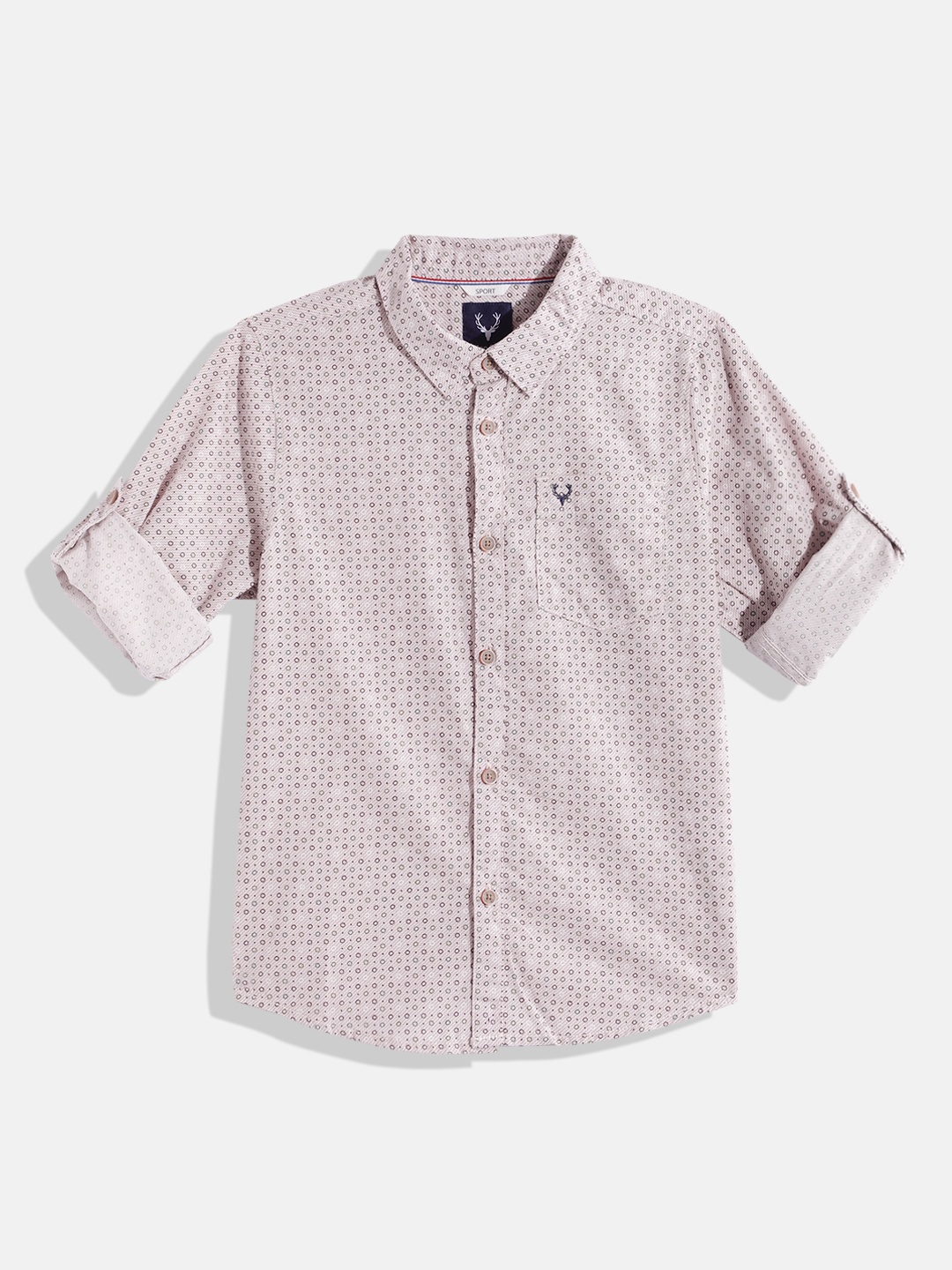 

Allen Solly Junior Boys Pure Cotton Printed Casual Shirt, Taupe