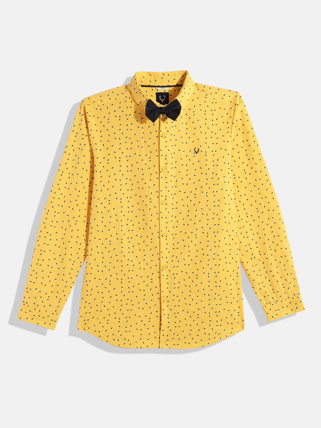 

Allen Solly Junior Boys Printed Casual Shirt With Bow, Yellow