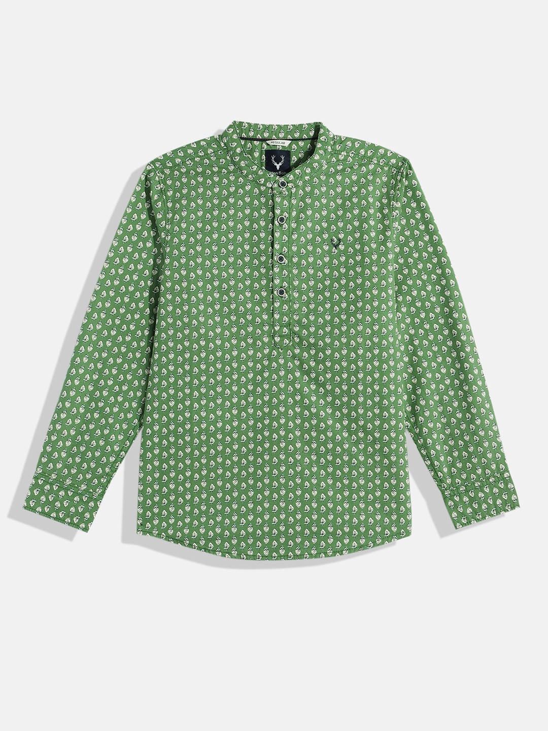 

Allen Solly Junior Boys Ethnic Motifs Printed Cotton Casual Shirt, Green