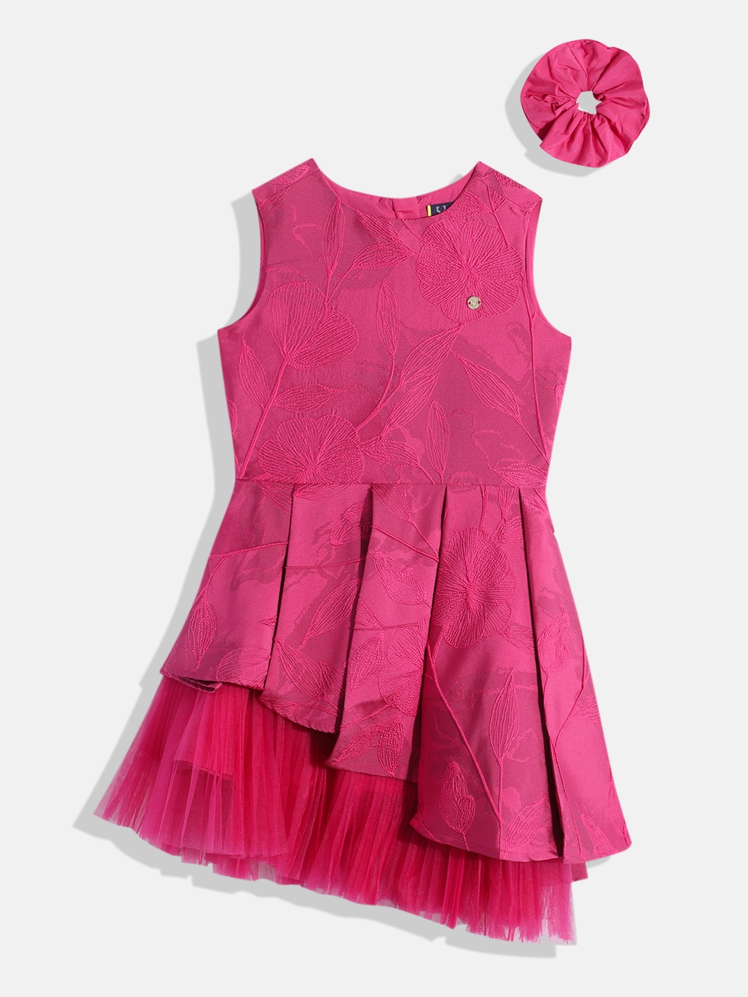 

Allen Solly Junior Floral Embroidered Fit & Flare Dress, Magenta