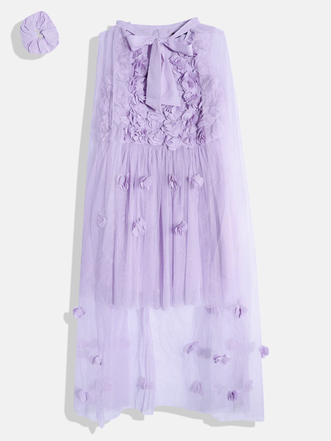 

Allen Solly Junior Girls Floral Applique A-Line Dress, Lavender