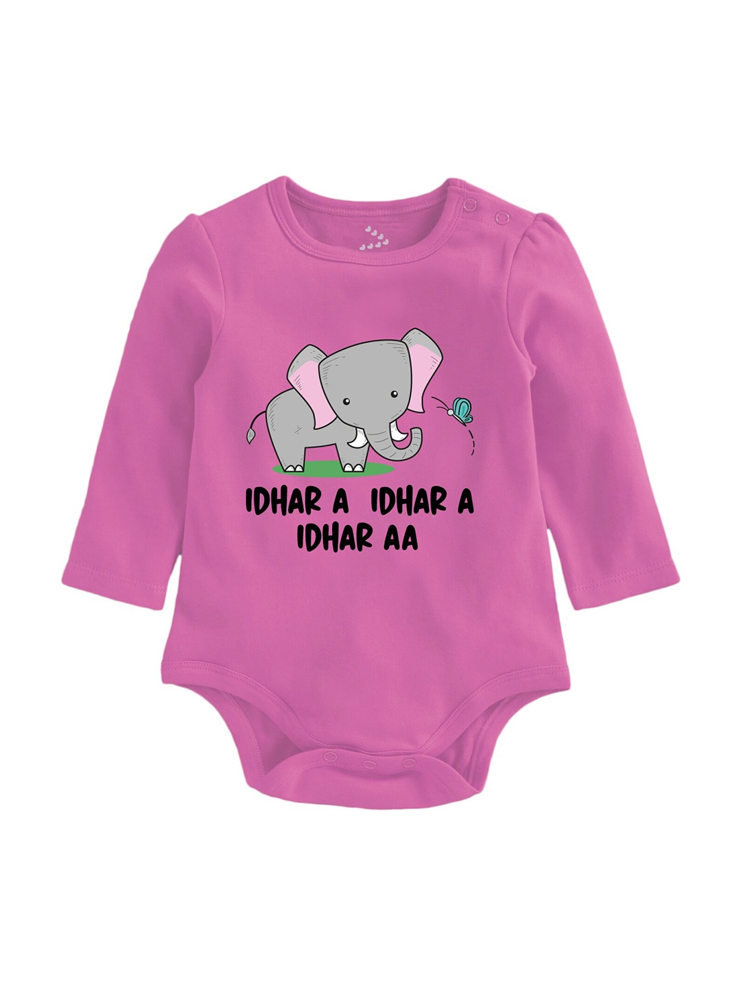 

Zeezeezoo Infants Rhymes Printed Pure Cotton Bodysuit, Pink