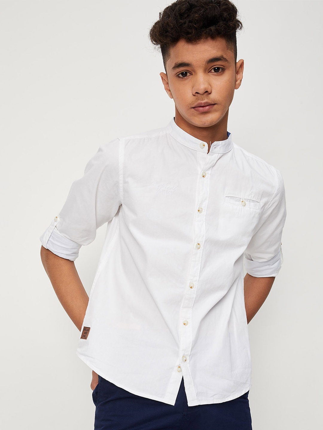 

max Boys Pure Cotton Regular Fit Casual Shirt, White