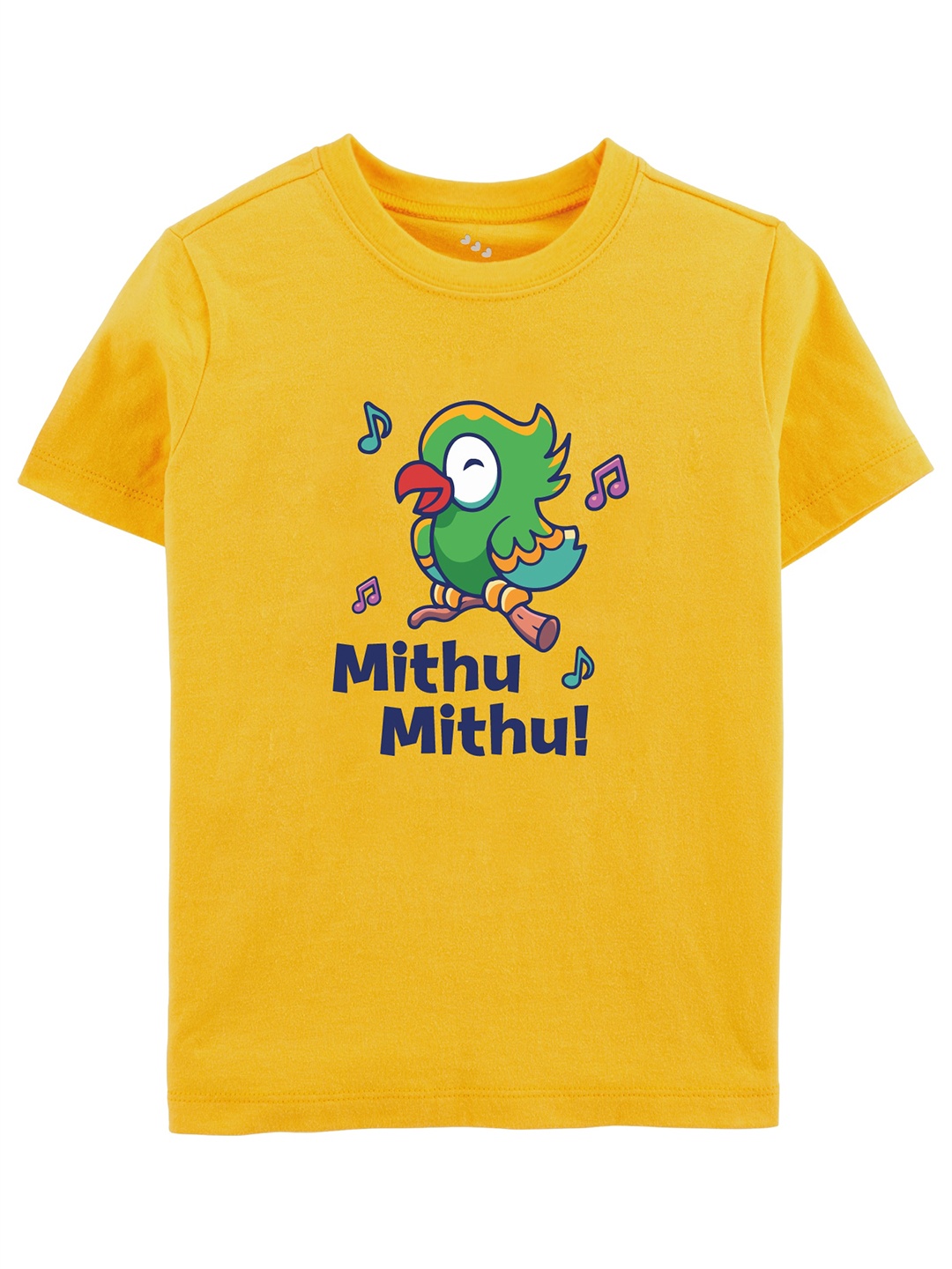 

Zeezeezoo Kids Round Neck Rhyme Graphic Printed Cotton T-shirt, Yellow