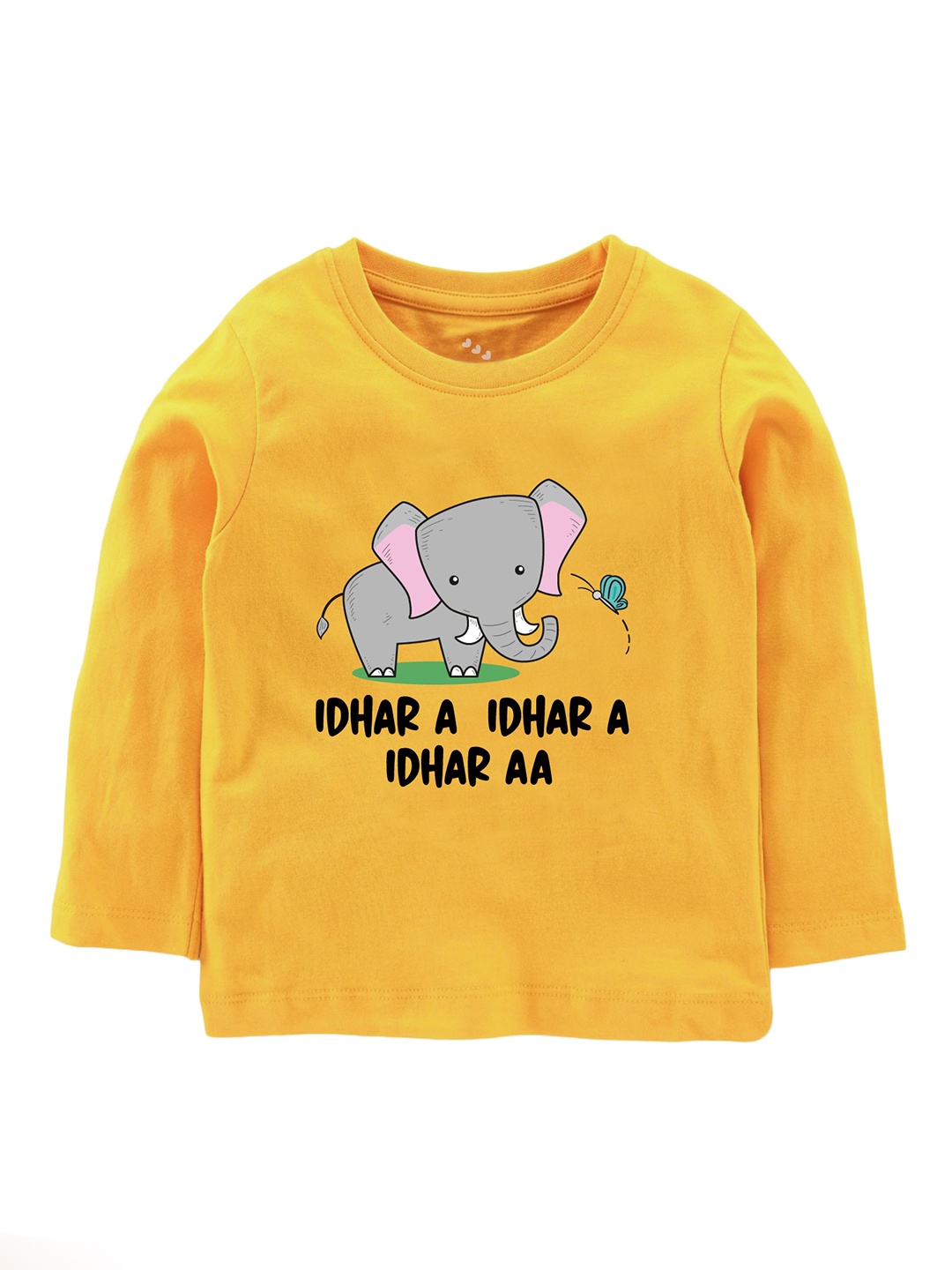 

Zeezeezoo Kids Rhyme Graphic Printed Cotton T-shirt, Yellow