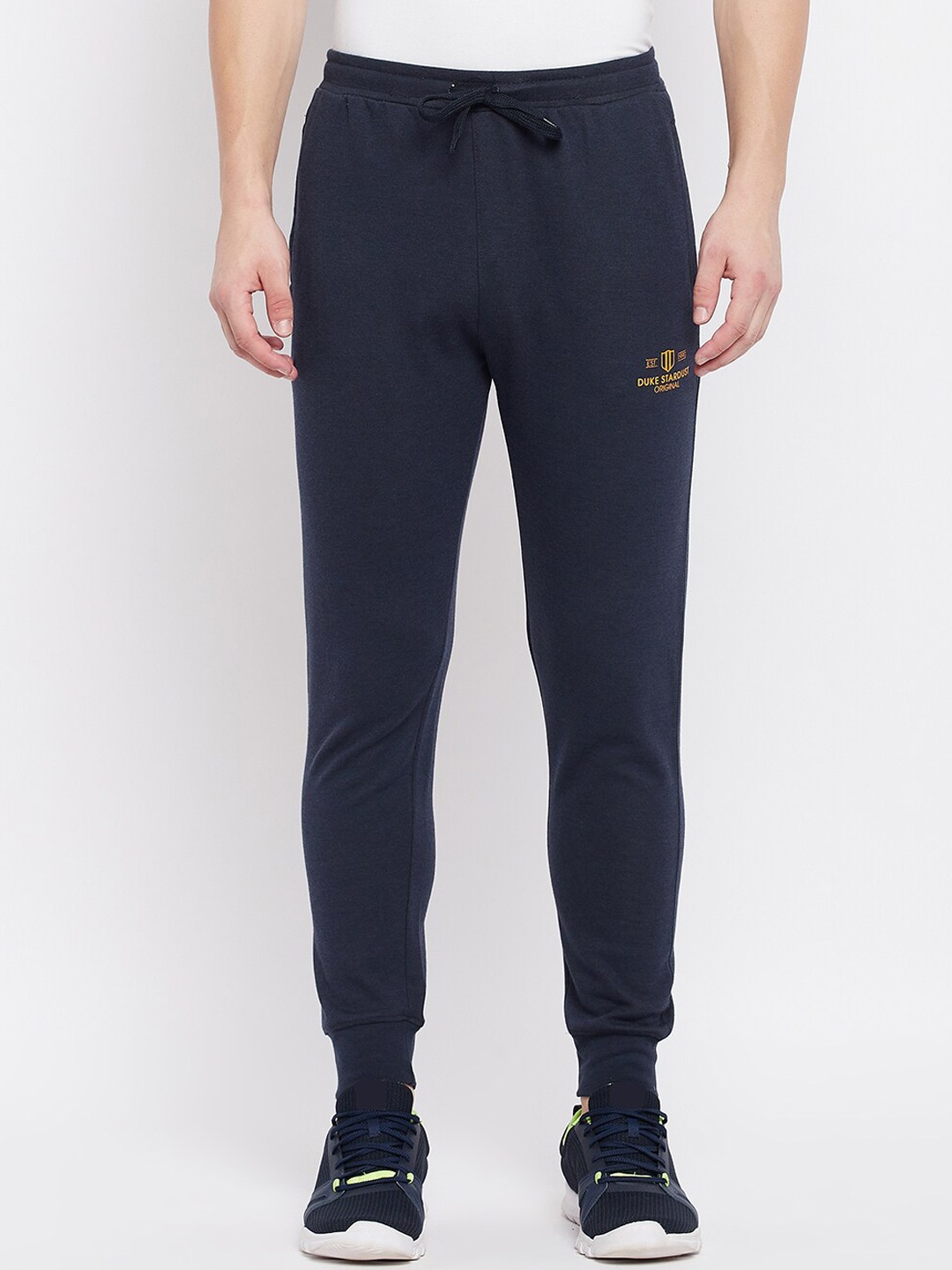 

Duke Men Cotton Slim-Fit Joggers, Blue