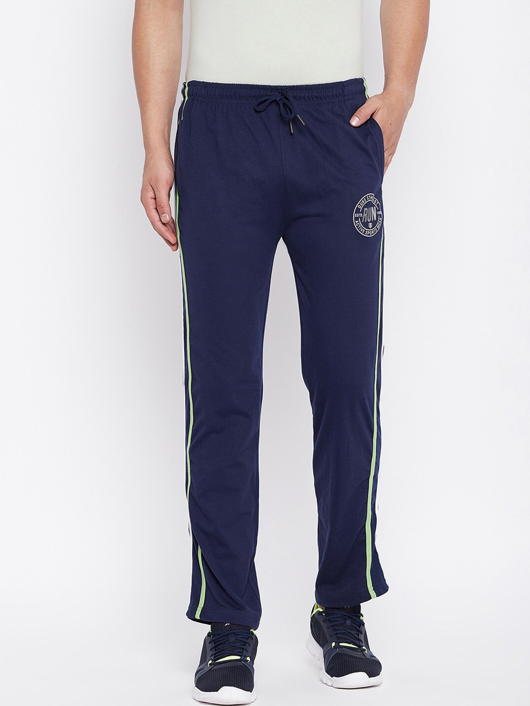 

Duke Men Cotton Regular Fit Track Pants, Navy blue