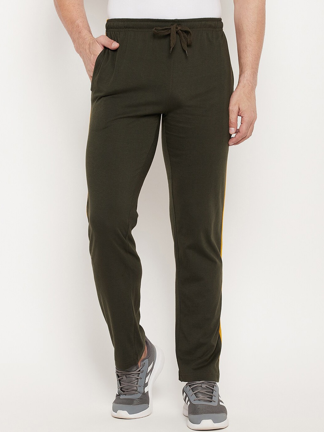 

Duke Men Pure Cotton Regular Fit Track Pants, Olive