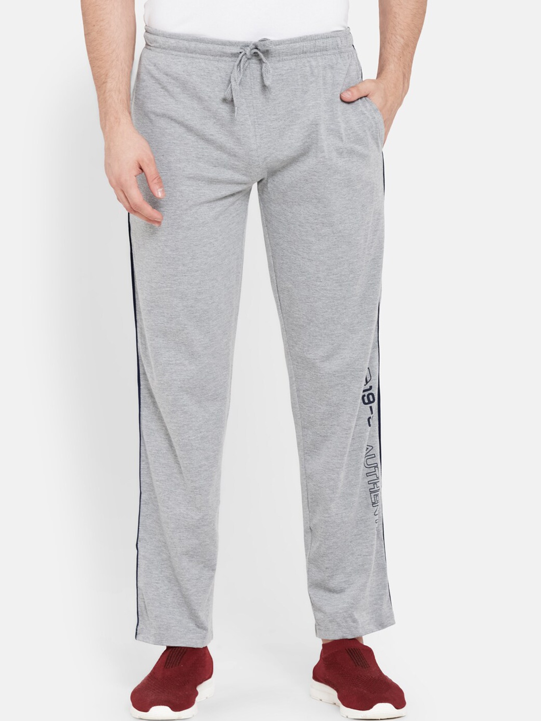 

Duke Men Cotton Regular Fit Track Pants, Grey melange