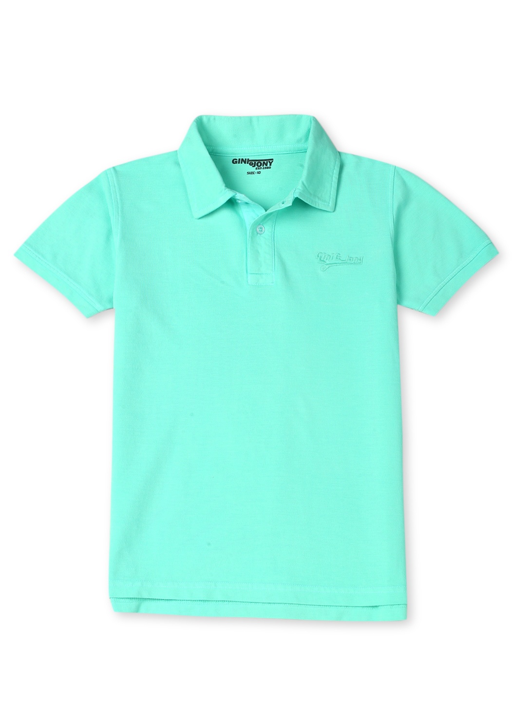 

Gini and Jony Infants Boys Polo Collar Cotton T-shirt, Sea green