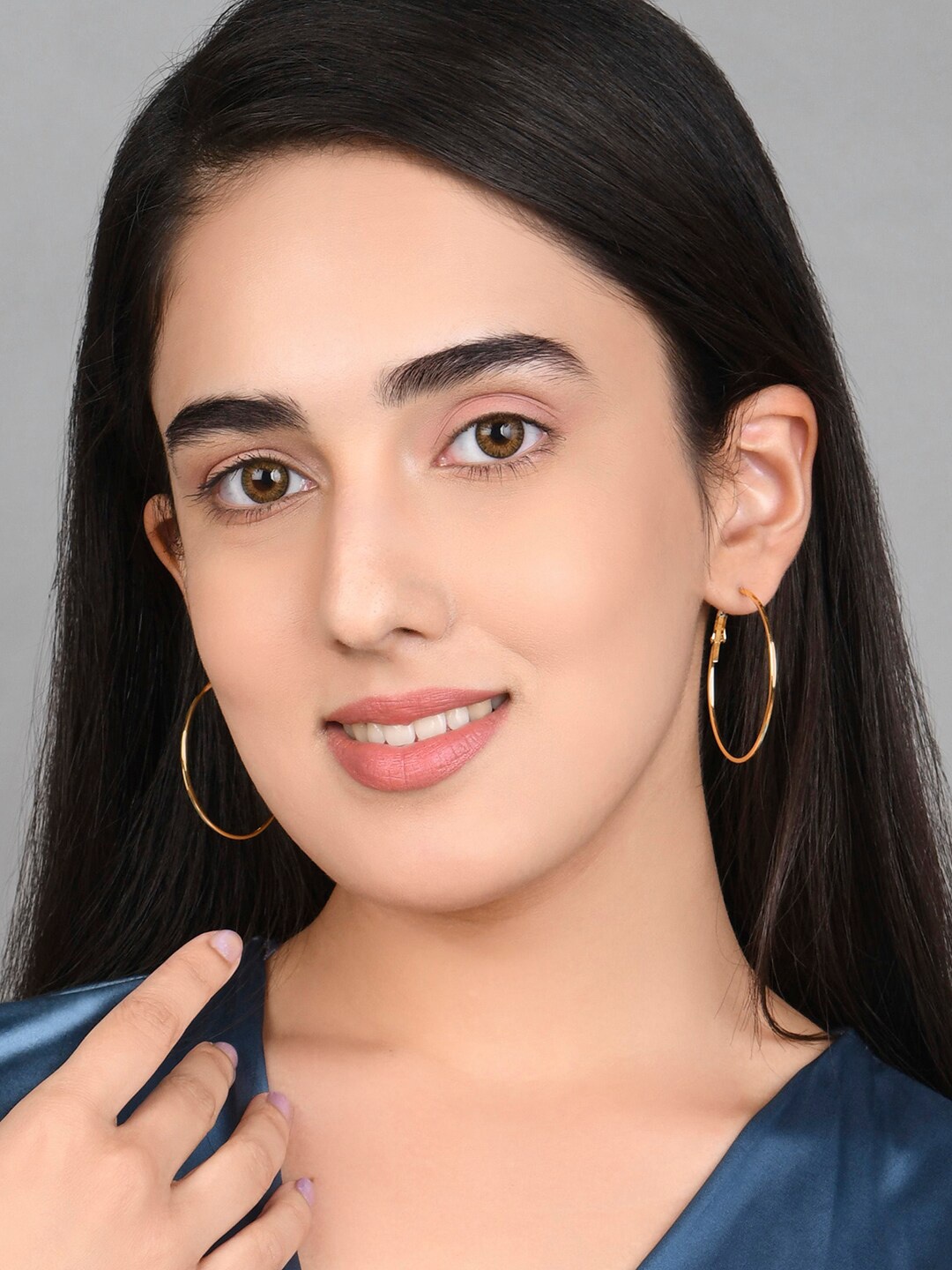 

ToniQ Gold-Plated Circular Hoop Earrings