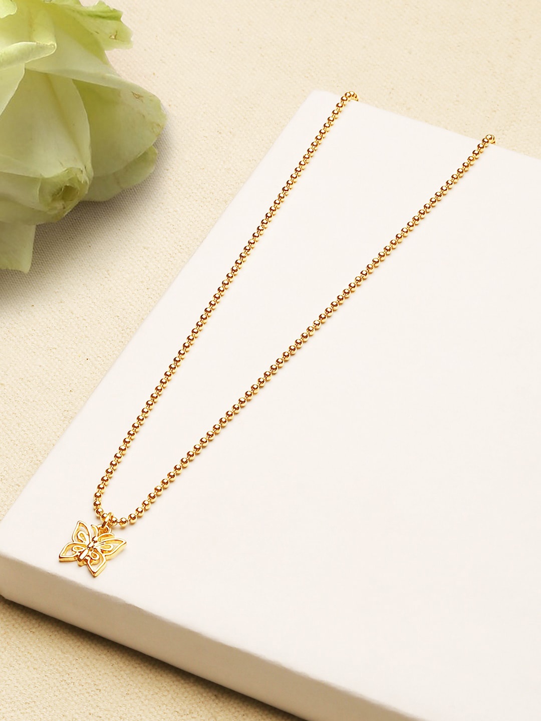 

ToniQ Gold-Plated Butterfly Pendent Charm Necklace
