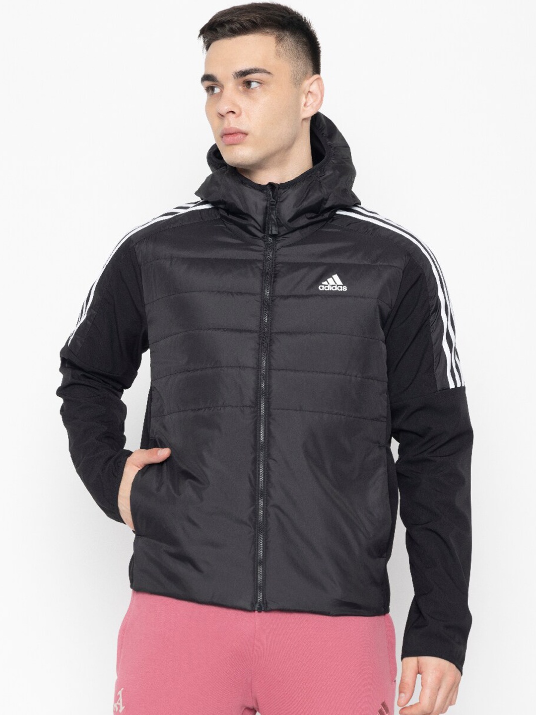 

ADIDAS Essentials Insulated Hooded Hybrid Jacket, Black