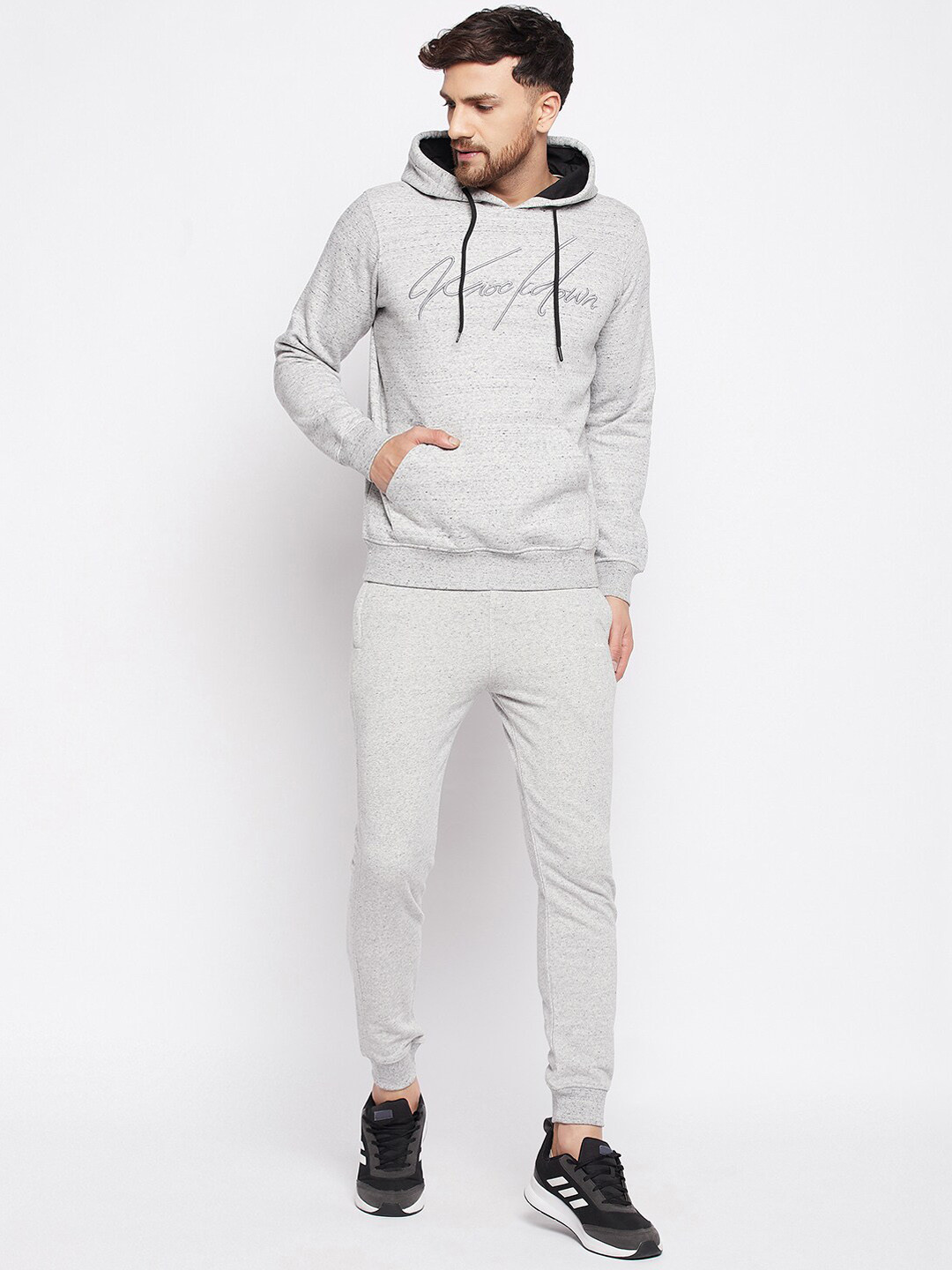 

98 Degree North Men Fleece Tracksuit, Grey