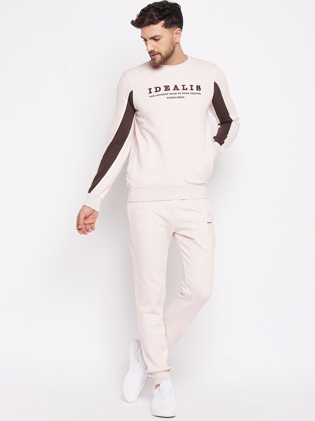 

98 Degree North Colourblocked Fleece Tracksuits, Pink