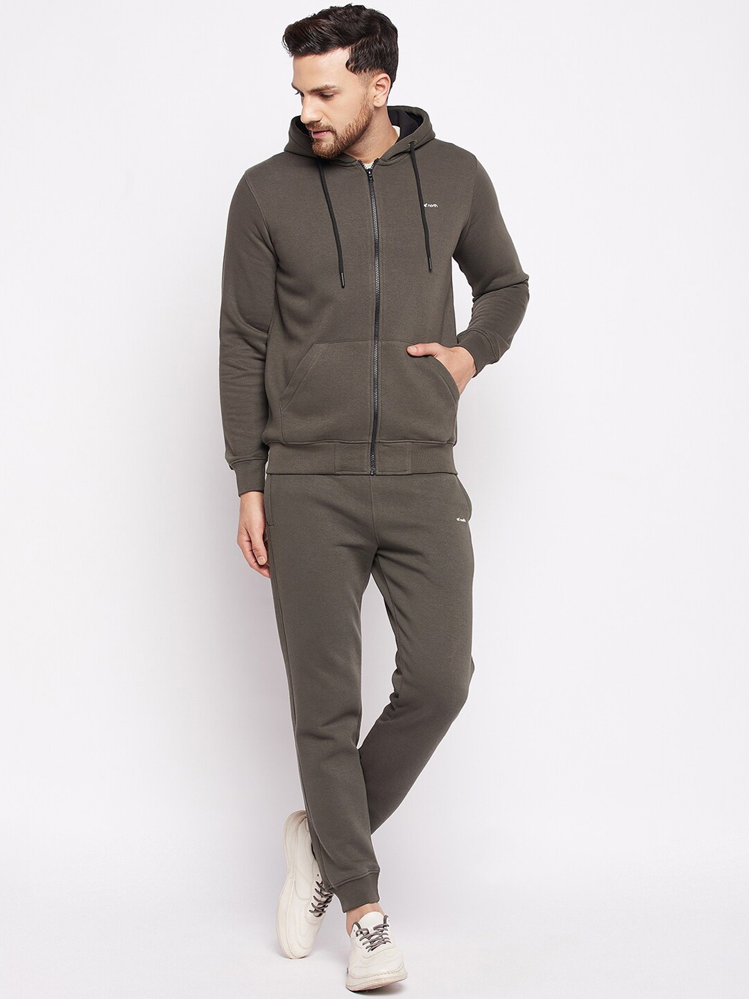 

98 Degree North Fleece Hooded Tracksuit, Olive