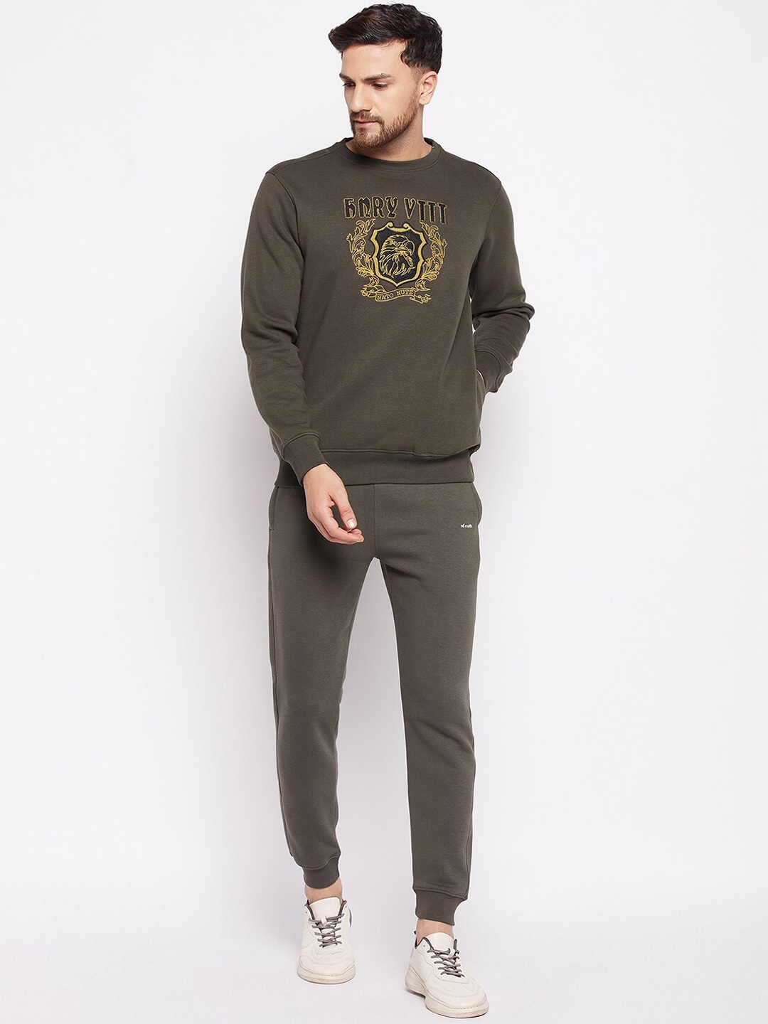 

98 Degree North Fleece Embroidered Sports Tracksuits, Olive