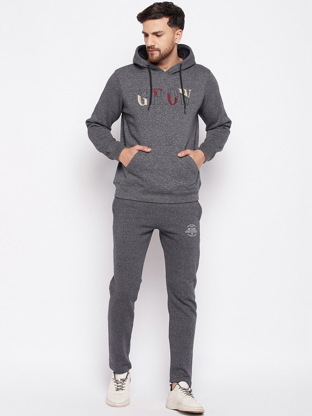 

98 Degree North Mid-Rise Fleece Hooded Tracksuits, Black