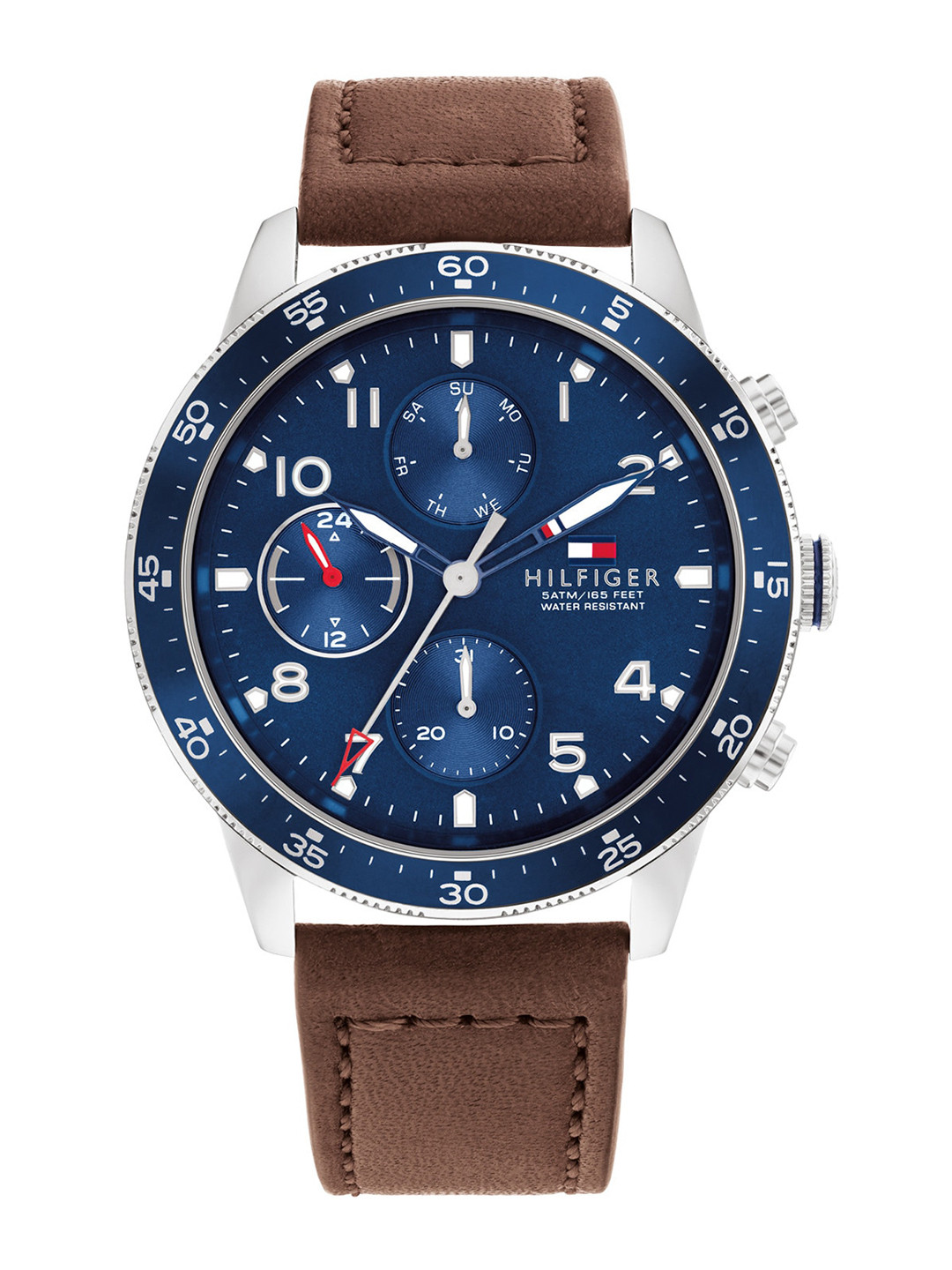 

Tommy Hilfiger Men Leather Straps Analogue Watch TH1791946W, Blue