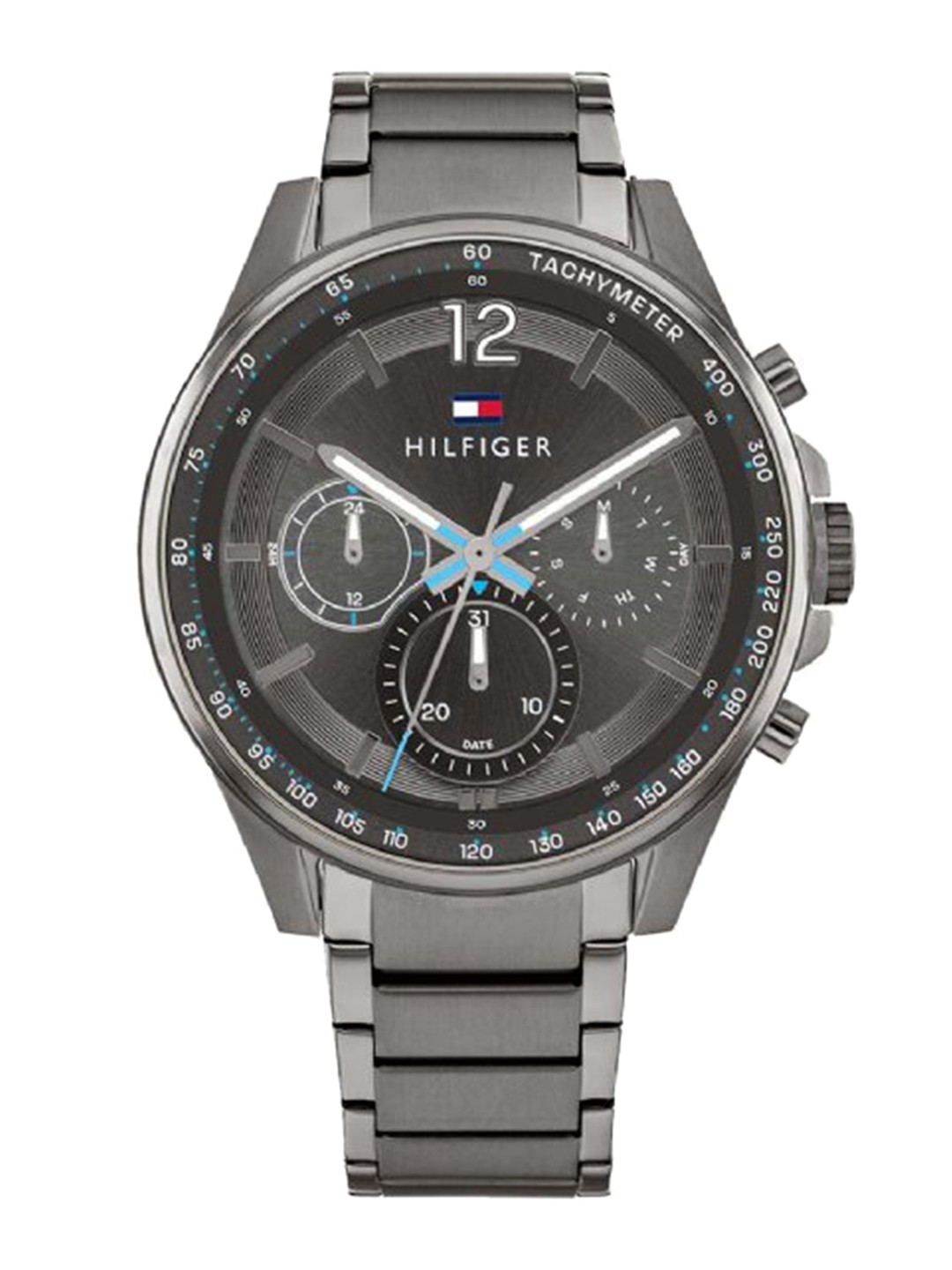 

Tommy Hilfiger Men Dial & Stainless Steel Bracelet Style Straps Analogue Watch TH1791975W, Grey