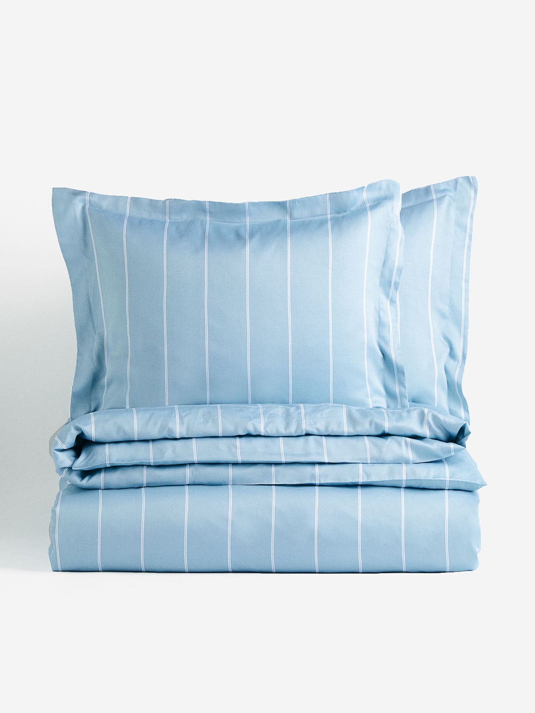 

H&M Blue Viscose Double Duvet Cover Set