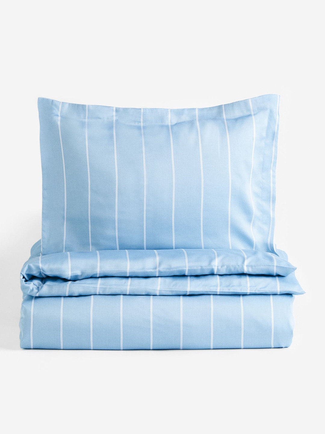 

H&M Blue Viscose Single Duvet Cover Set