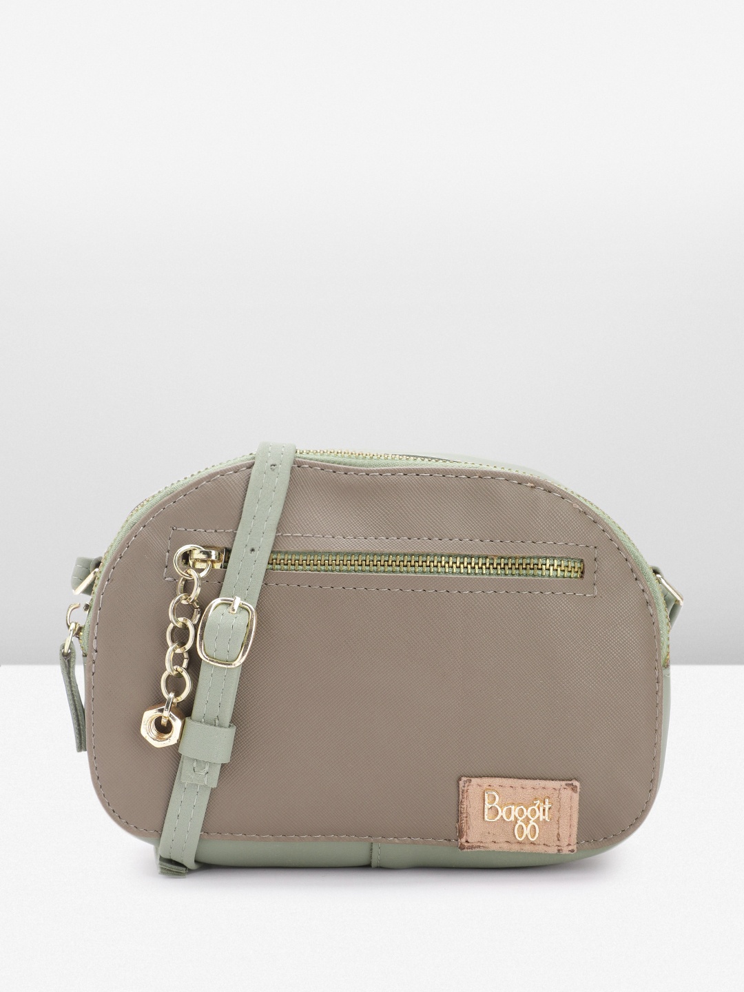 

Baggit Women Solid Sling Bag, Olive