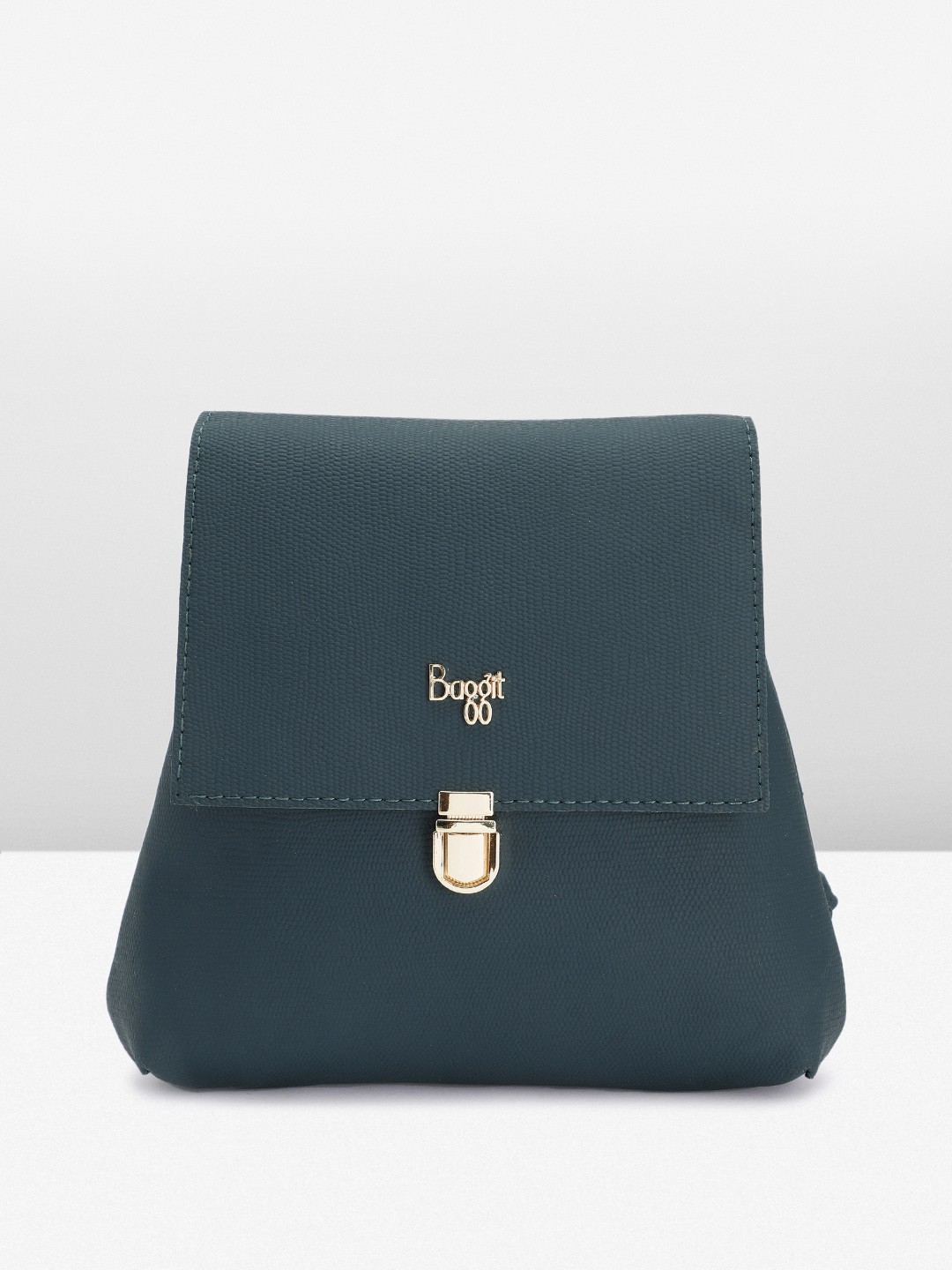 

Baggit Women Textured Small Backpack, Teal