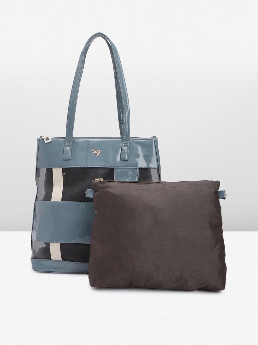 

Baggit Structured Shoulder Bag with Pouch, Blue
