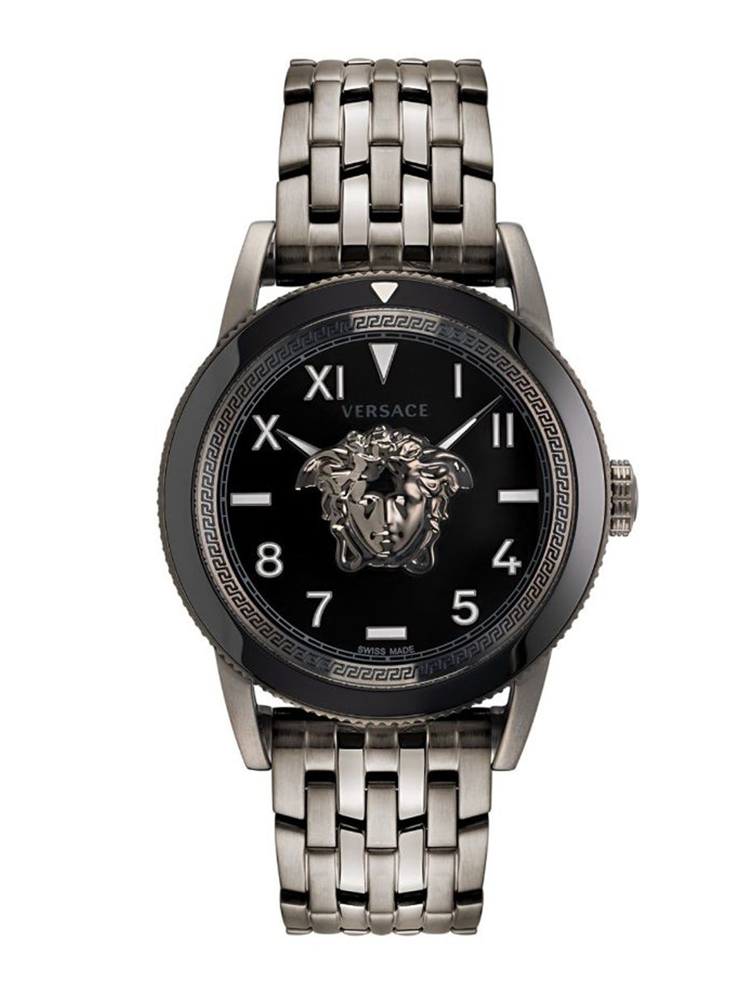 

Versace Men Printed Dial & Stainless Steel Bracelet Style Straps Analogue Watch VE2V00522, Black