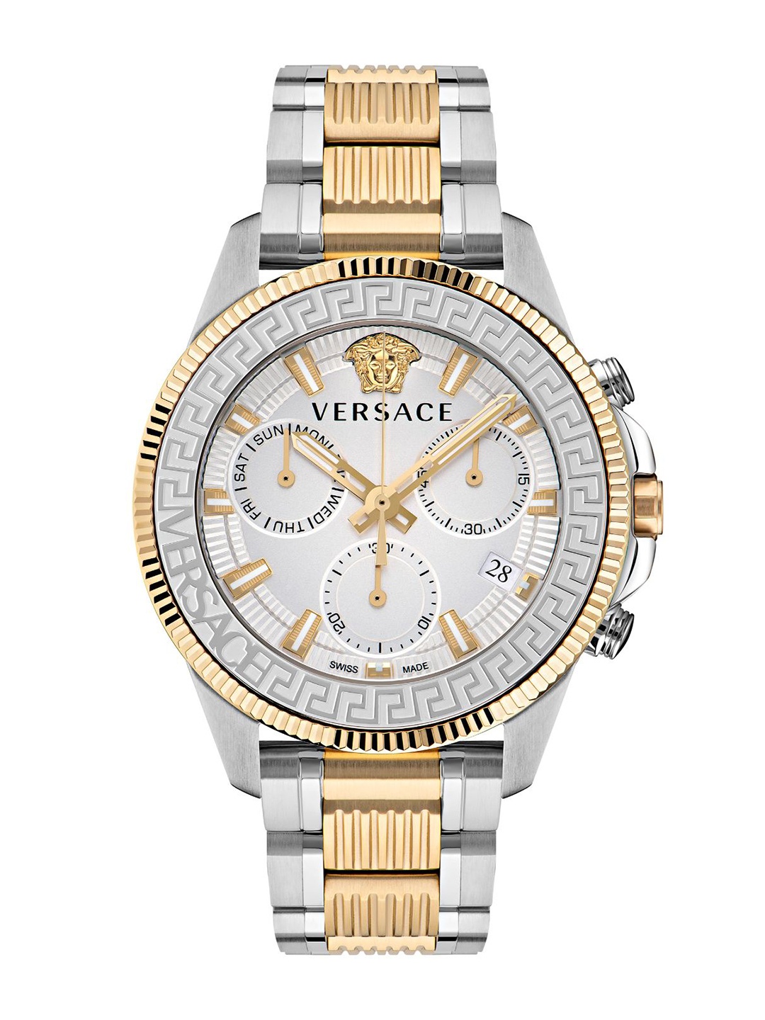 

Versace Men Stainless Steel Bracelet Style Straps Analogue Watch VE3J00522, White