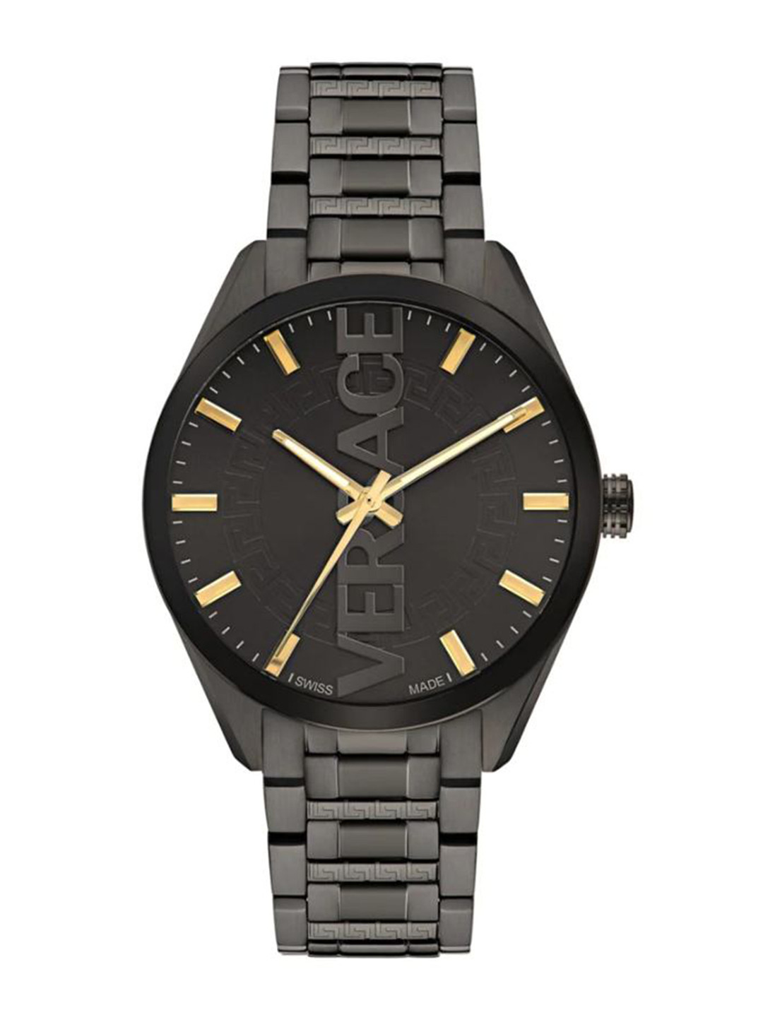 

Versace Men Printed Dial & Stainless Steel Bracelet Style Straps Analogue Watch VE3H00522, Grey