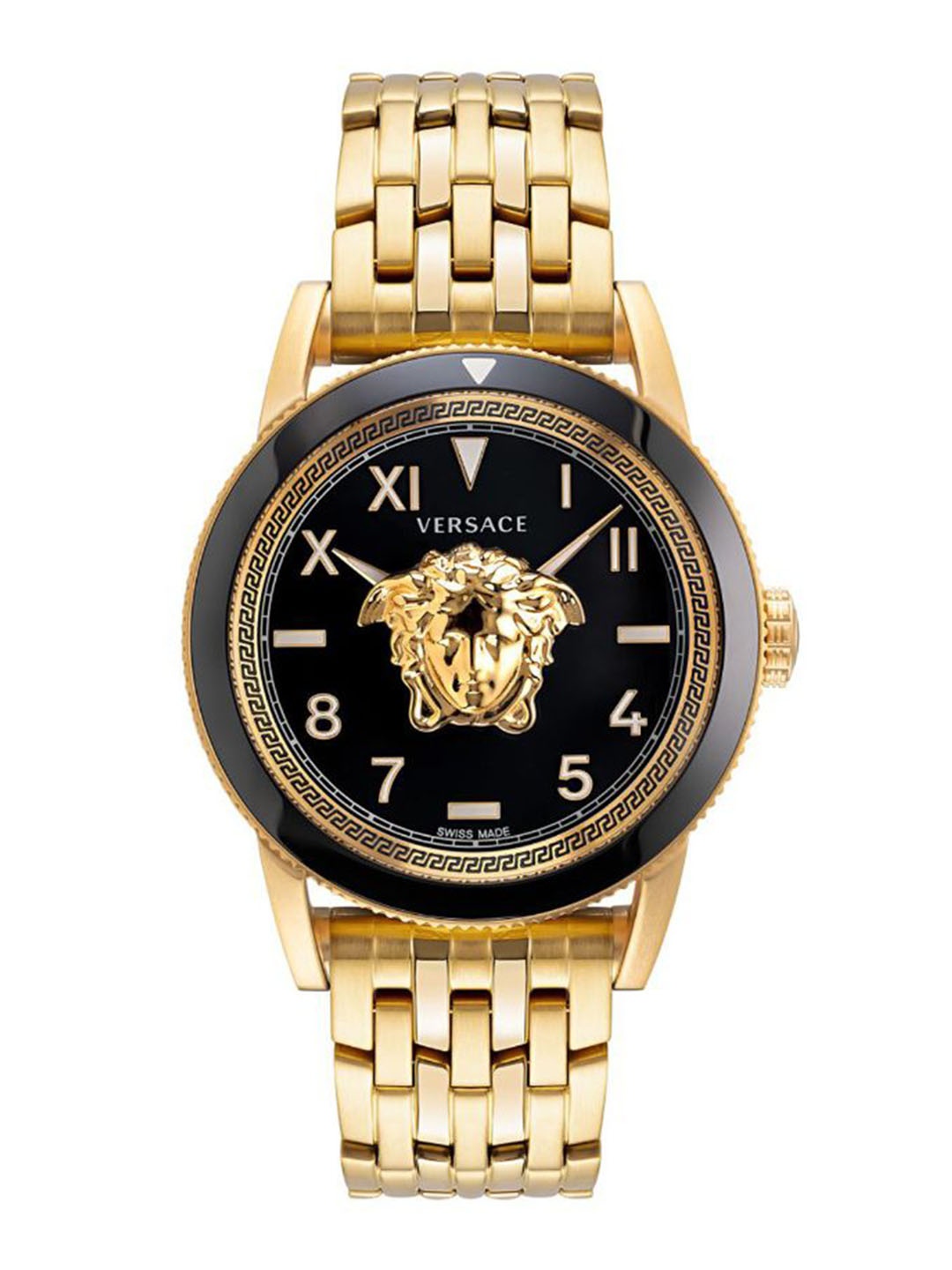 

Versace Men Printed Dial & Stainless Steel Bracelet Style Straps Analogue Watch VE2V00322, Black